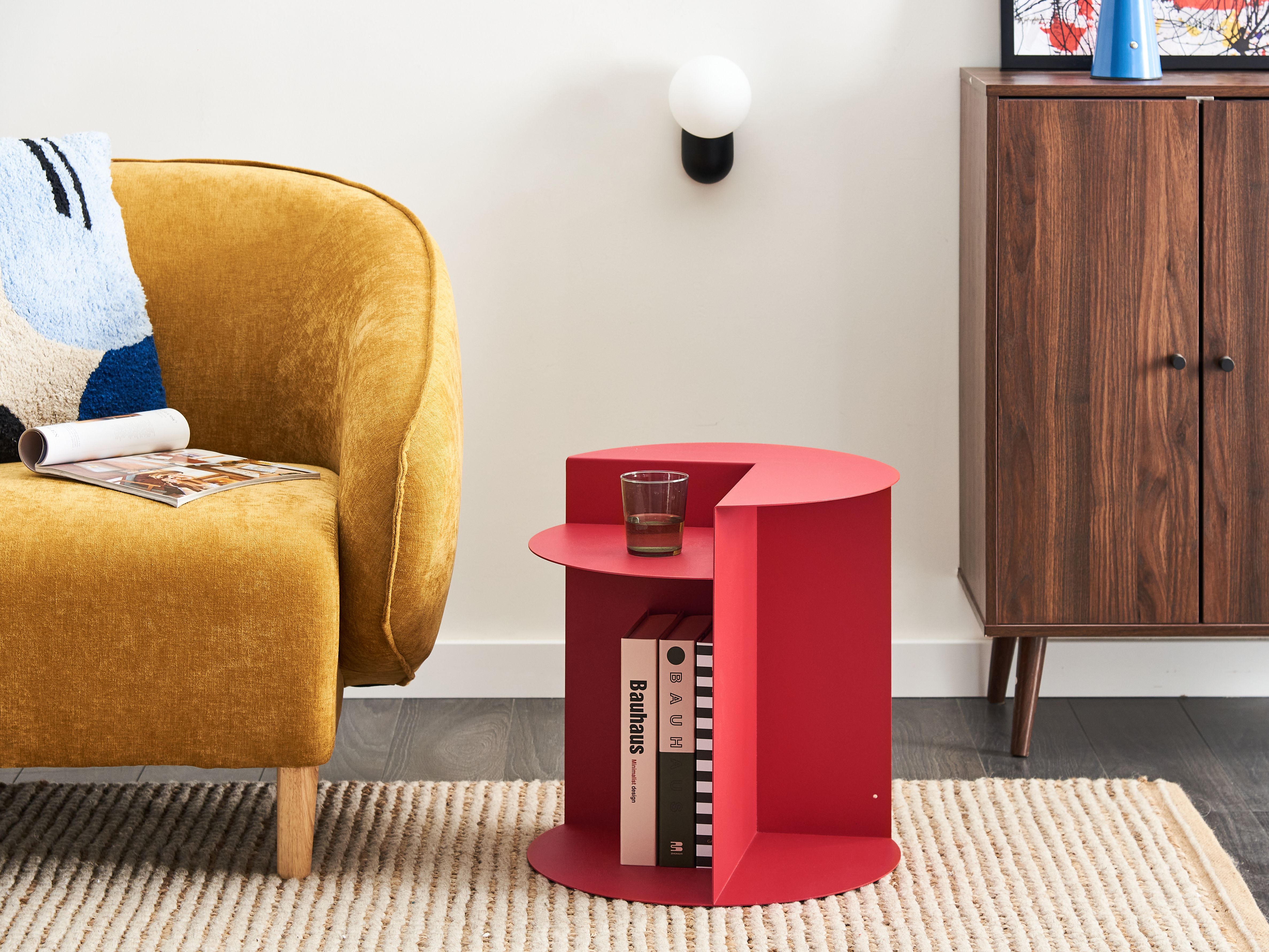 Side Table TAGGART Metal Red