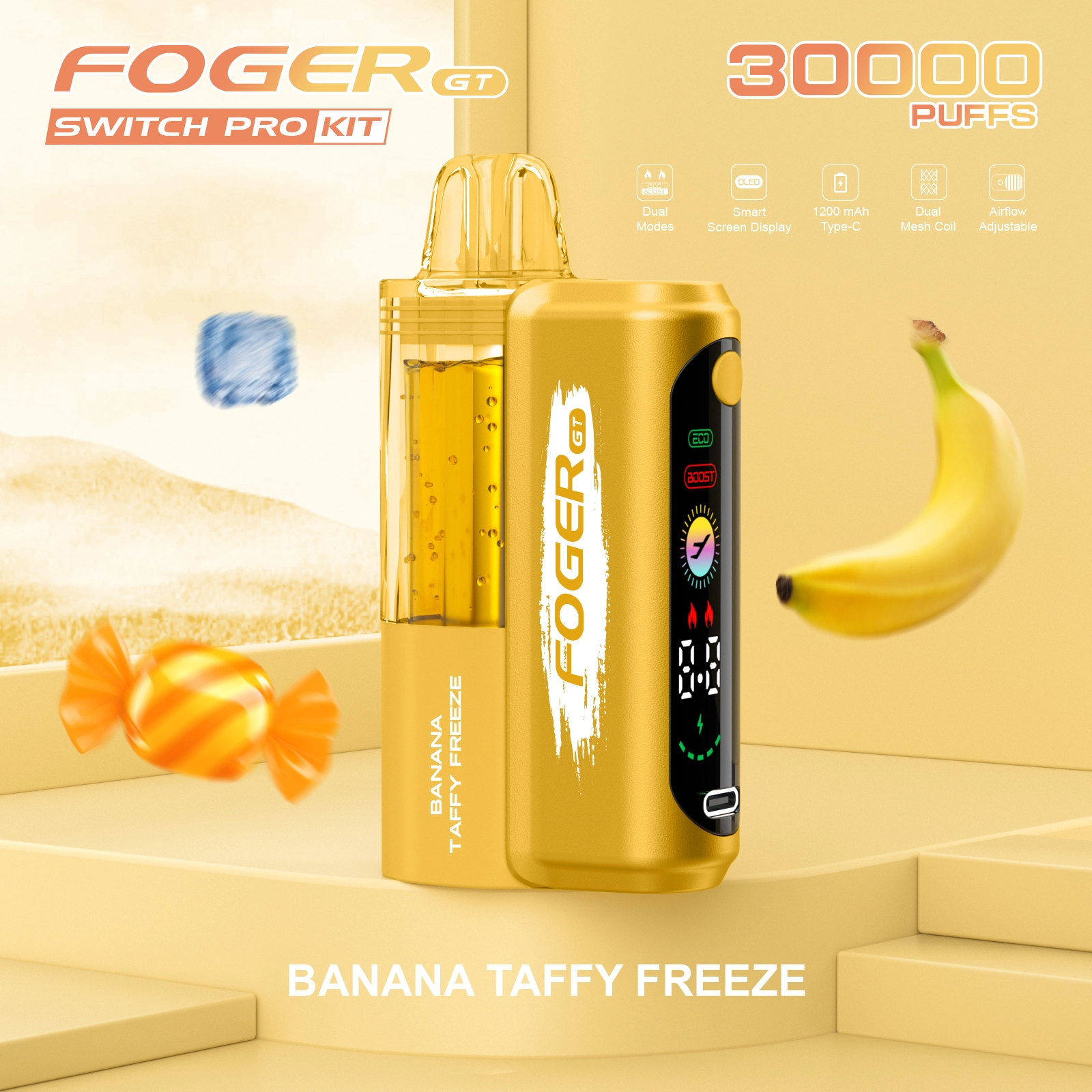 5 PACK-Foger GT 30000 Puffs Pod Kit Disposable Vape