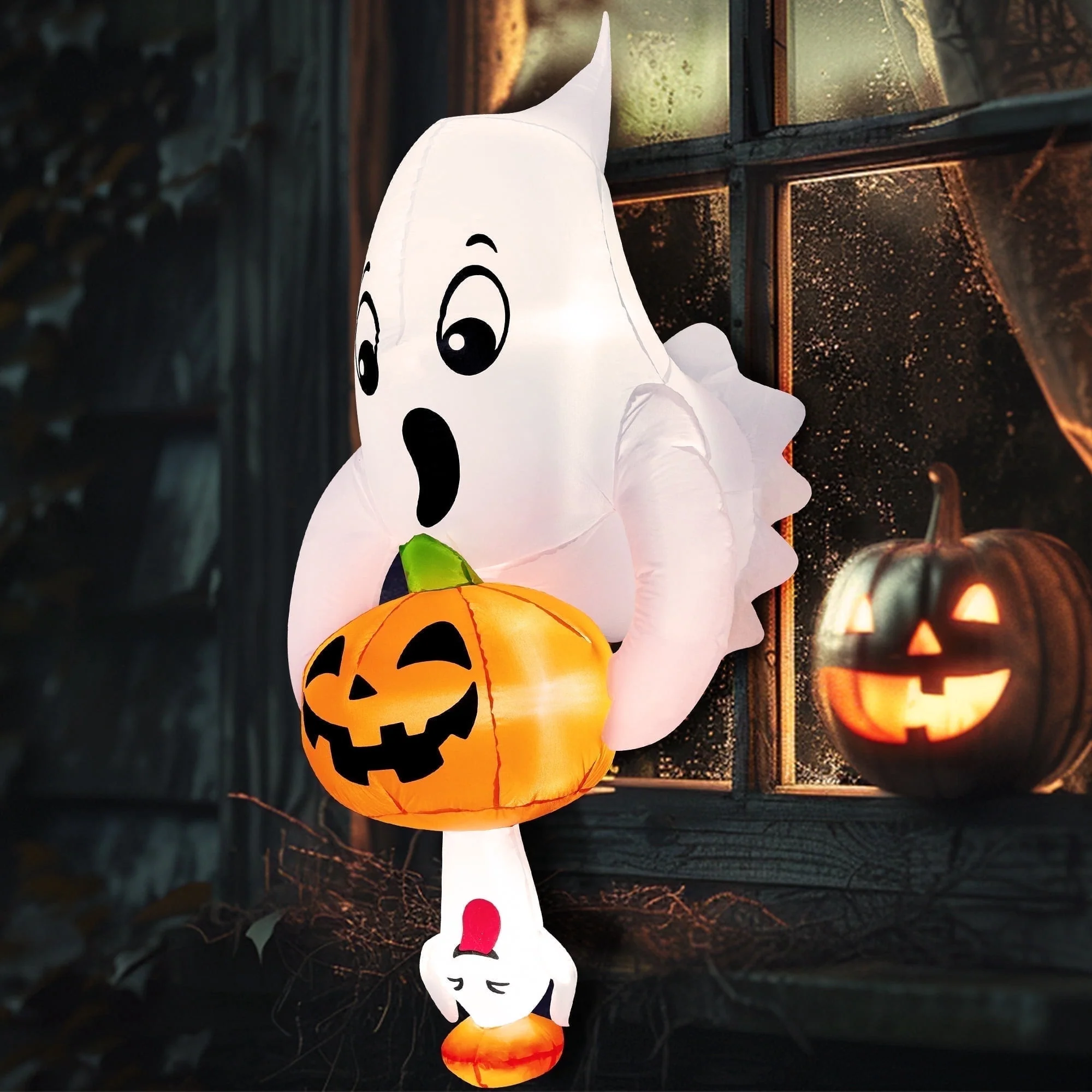Joyfy 4.5 FT Halloween Inflatable Decorations Outdoor Scary Flying Ghost Broke Out from Window with Built-in LED Blow Up Inflatable for Window Decoration Yard Garden Lawn Decor - Image 12 Joyfy 4.5 FT Halloween Inflatable Decorations Outdoor Scary Flying Ghost Broke Out from Window with Built-in LED Blow Up Inflatable for Window Decoration Yard Garden Lawn Decor - Image 12