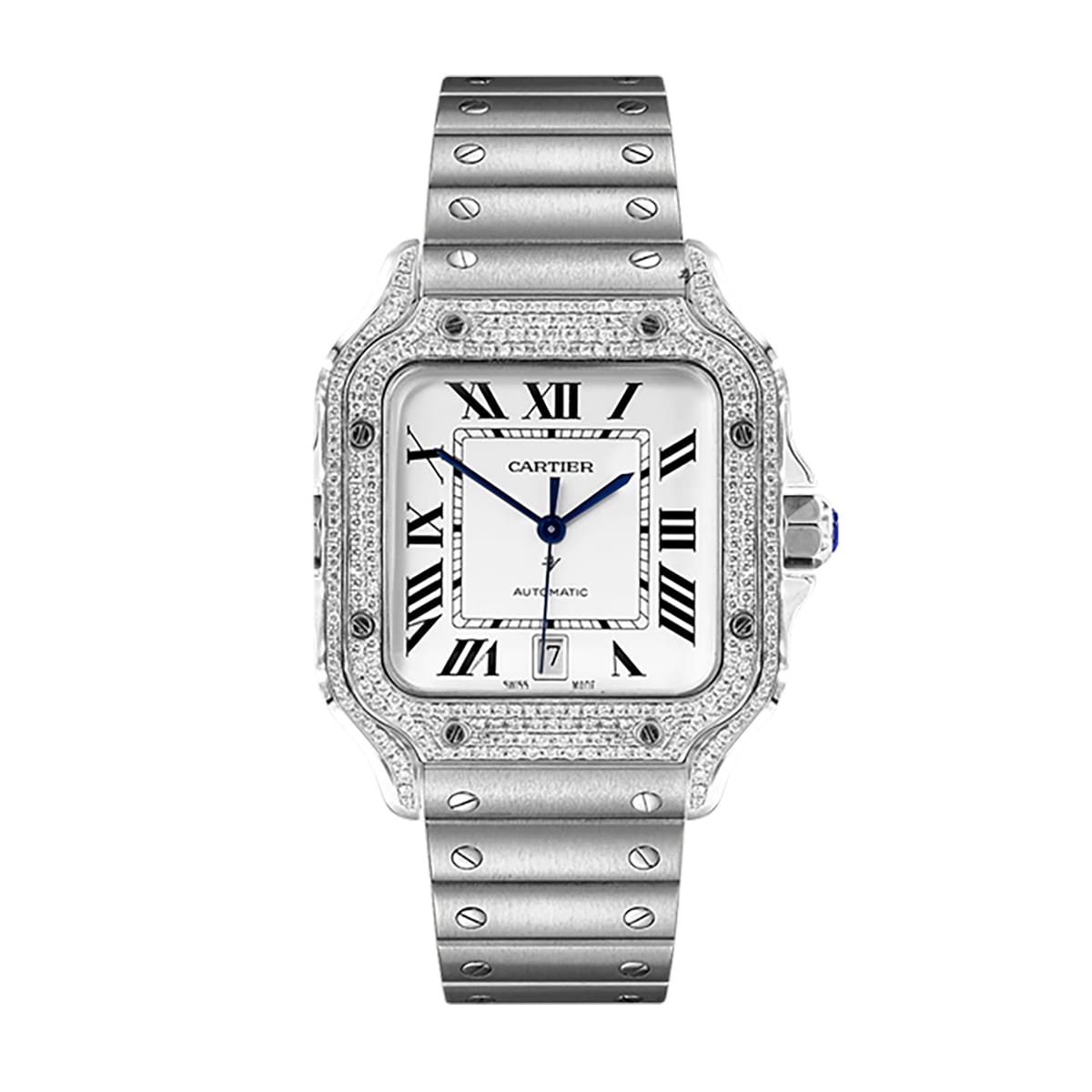 Fake Cartier Replica Watch Santos Limited Edition Black Custom(1:1 replica) - Elite Watch Atelier