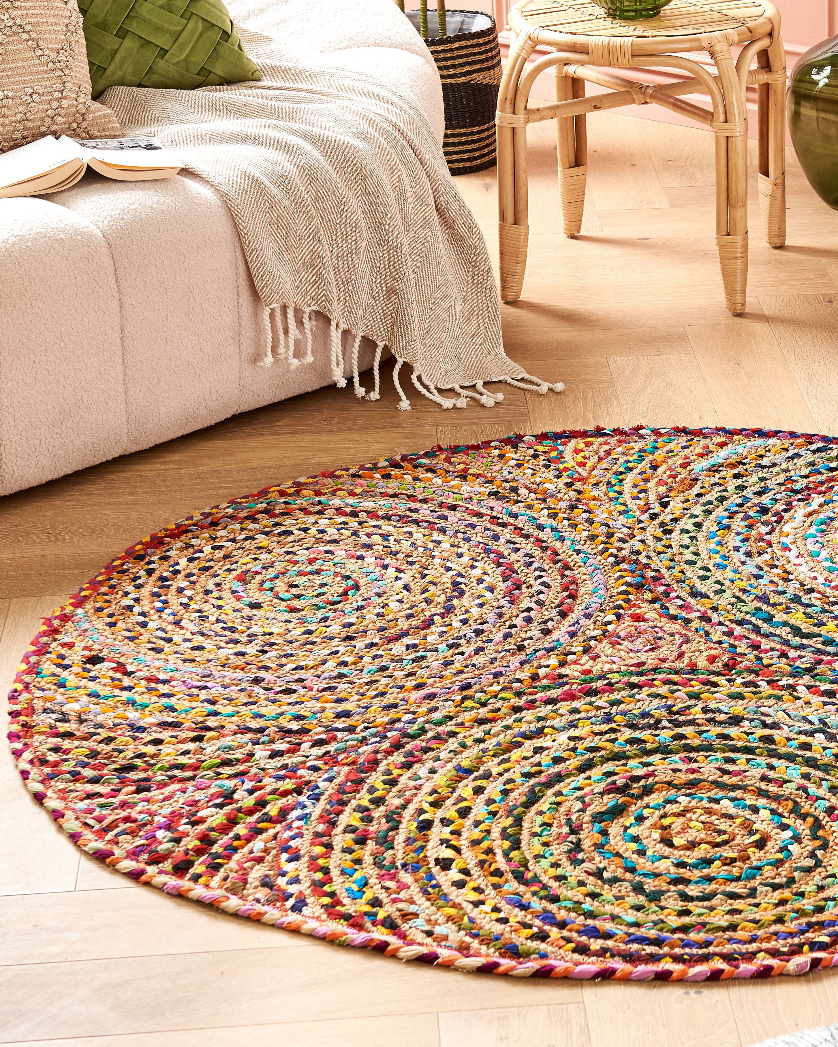 Rug YENICE Multicolour ø 140 cm Jute