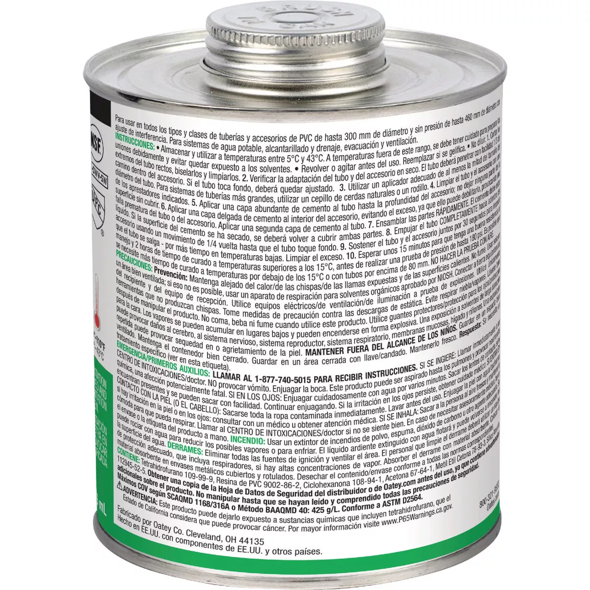 Oatey 32 Oz. Low Voc Heavy Bodied Heavy-Duty Clear PVC Cement