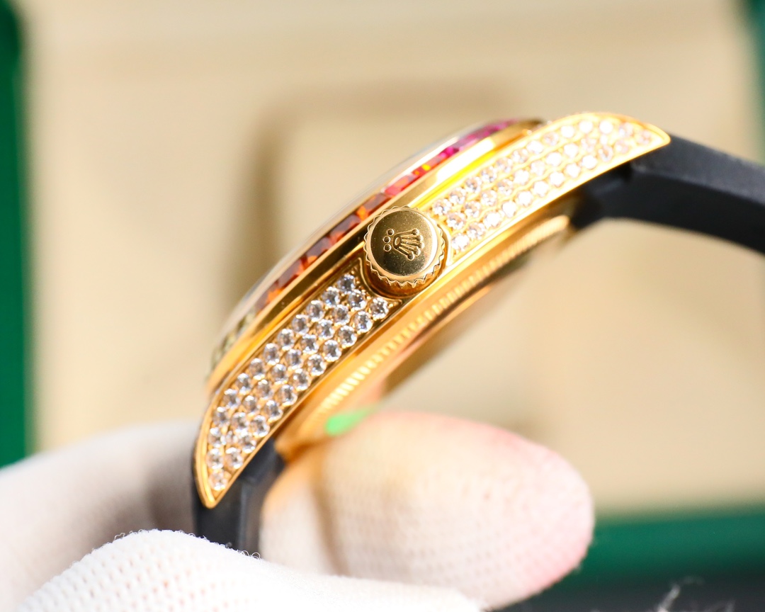Rolex Rainbow Diamonds Logbook Full Diamonds Tudor Edition Luxury 18k Nanotechnology - 41MM(1:1 replica) - Top club