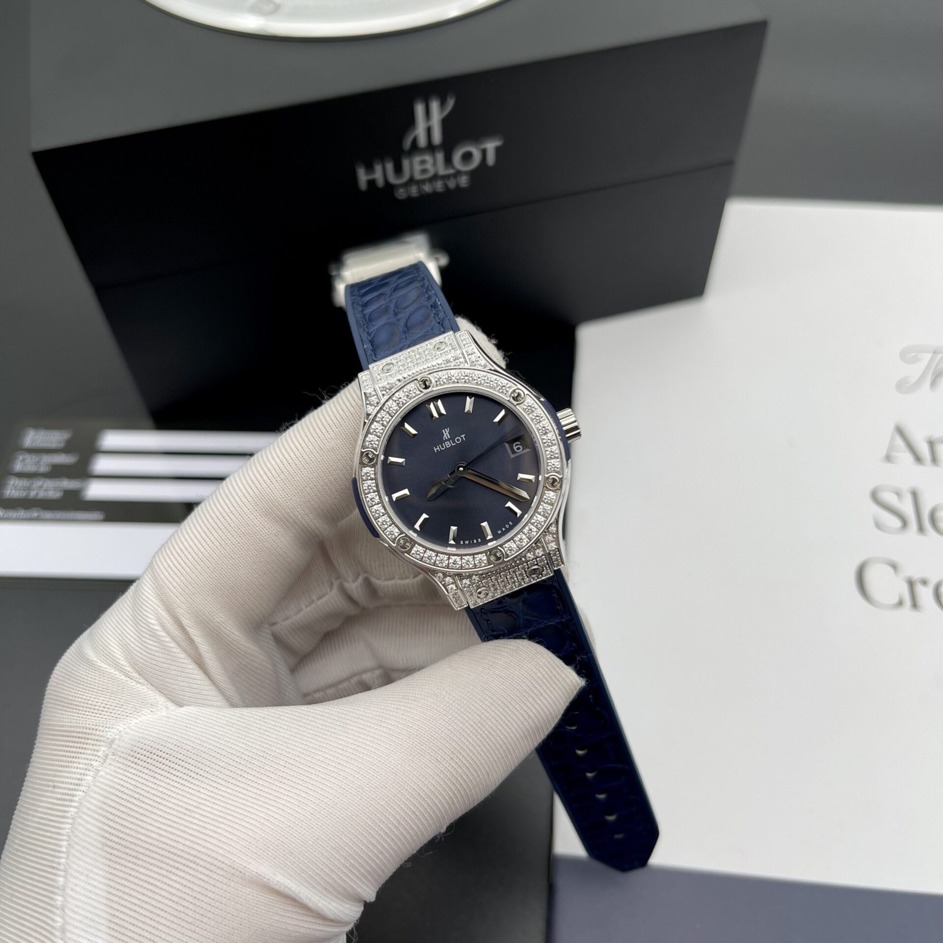 Hublot Replica Watch Classic Fusion Womens Blue Dial HB Fatory 33mm - Elite Watch Atelier