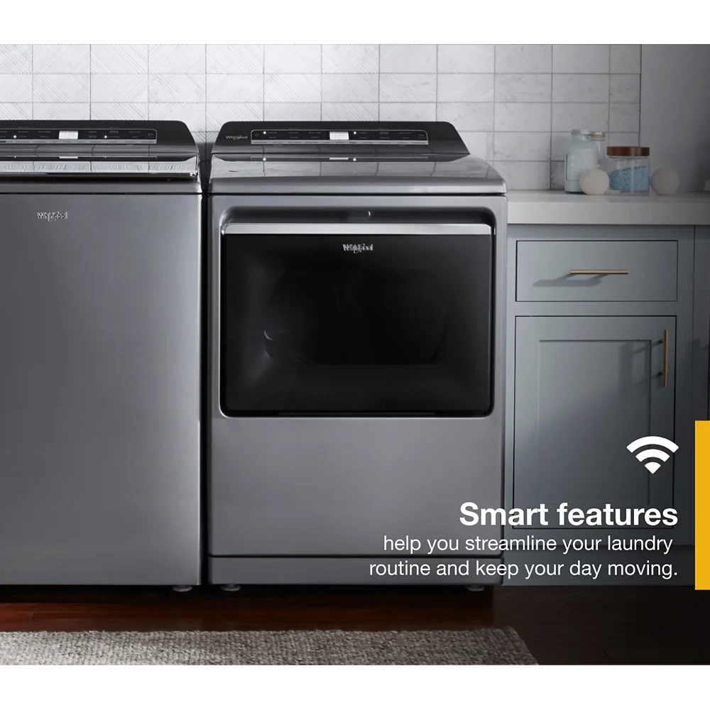 Whirlpool 7.4 cu ft Chrome Shadow Electric Top Load Clothes Dryer - Image 4