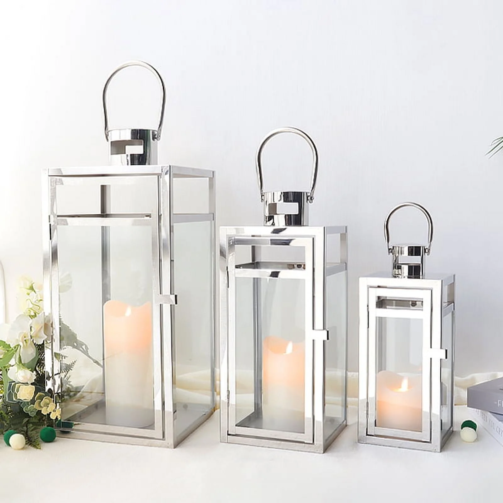 Stainless Steel Lantern Set of 3 12/15/19