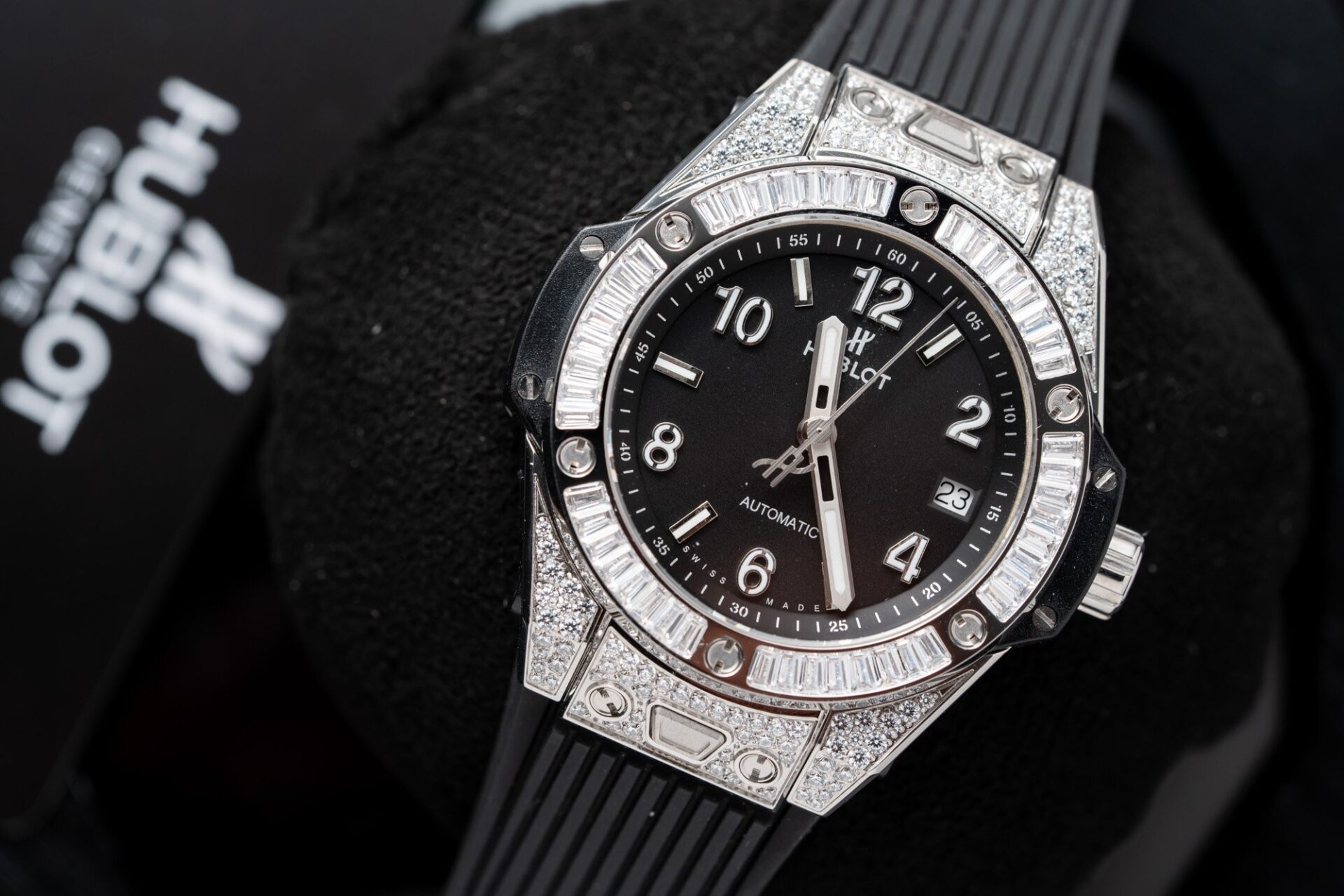 Hublot Replica Watch Big Bang One Click Black Dial Rubber Strap 39mm - Elite Watch Atelier