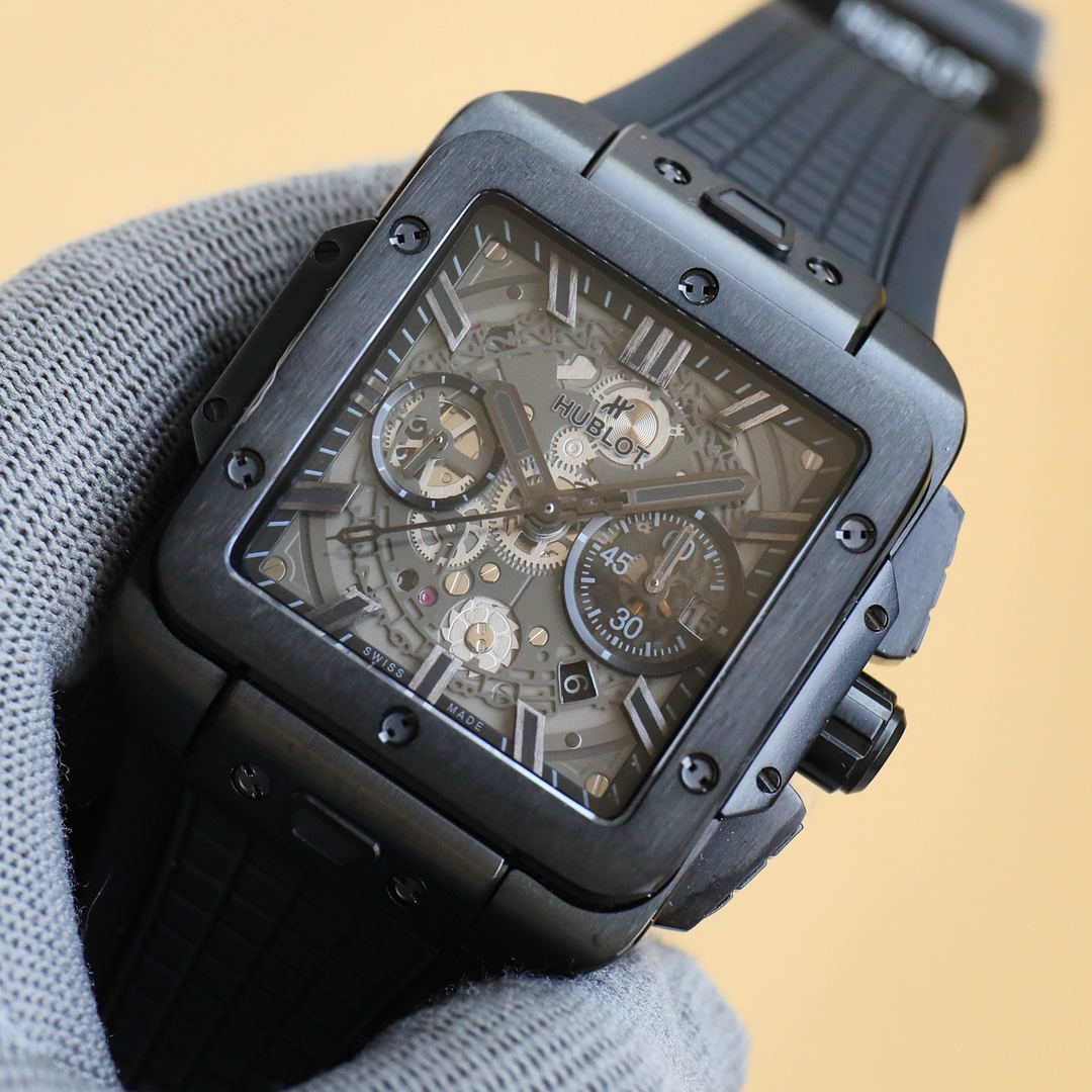 HUBLOT SQUARE BANG UNICO 45MM RUBBER STRAP(1:1 replica) - Top club