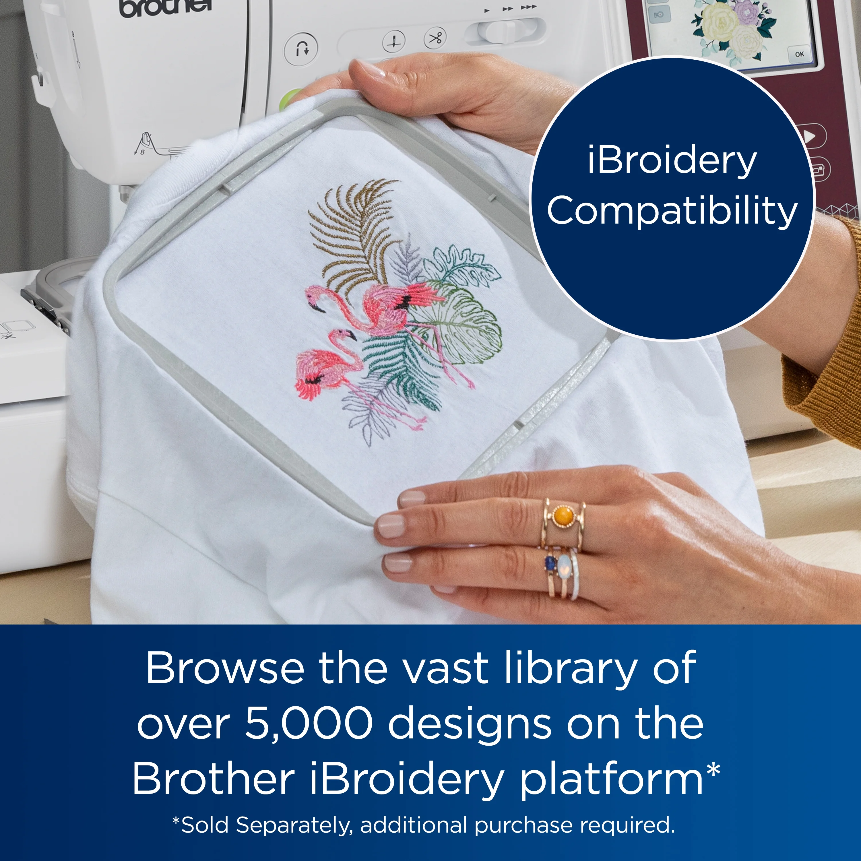 Brother SE725 Sewing and Embroidery Machine with Artspira App, 50 Free Designs - Image 3