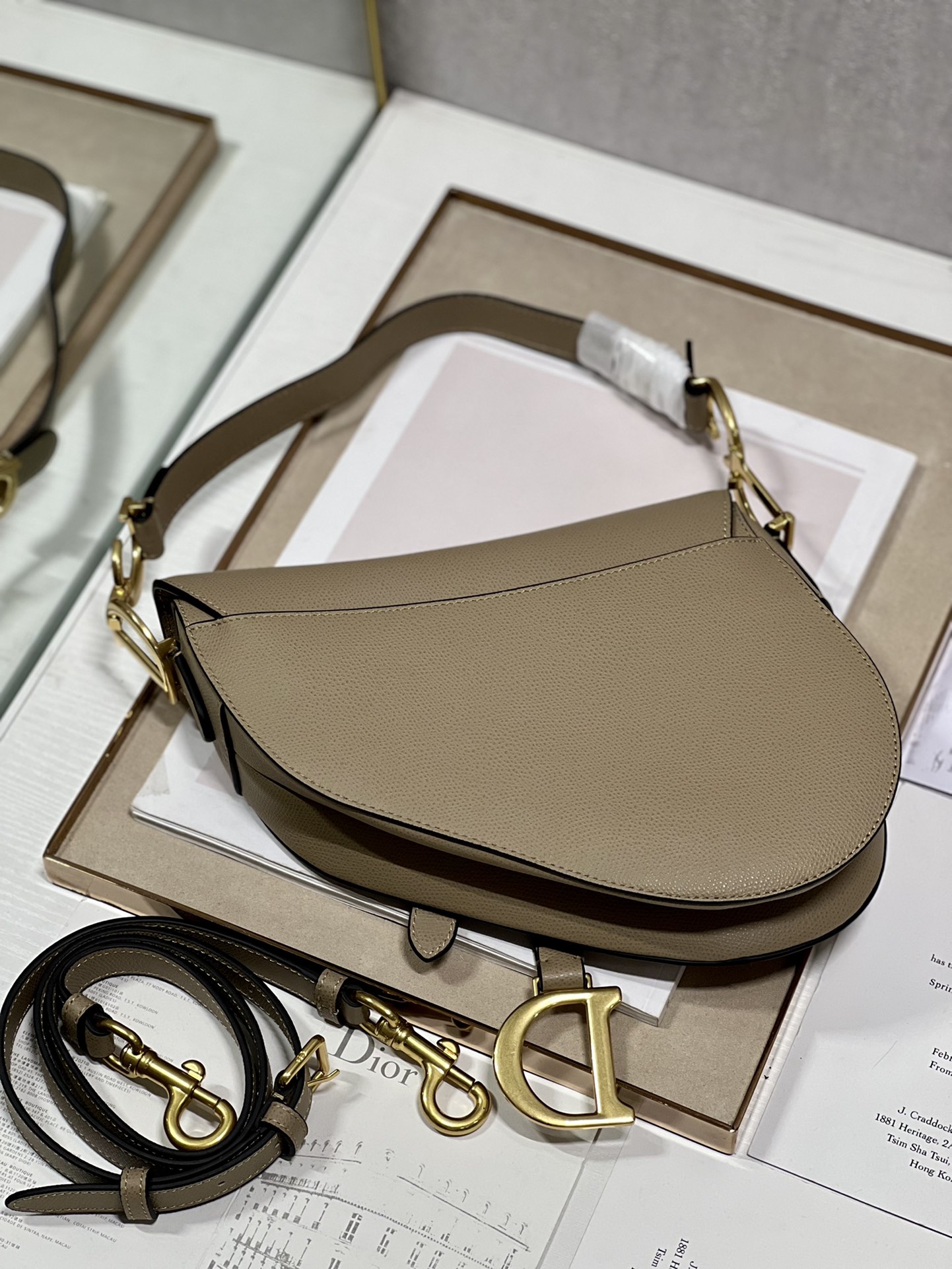 Dior Christian Saddle Bag With Strap Brown For Women 10in/25.5cm1:1High-quality replica