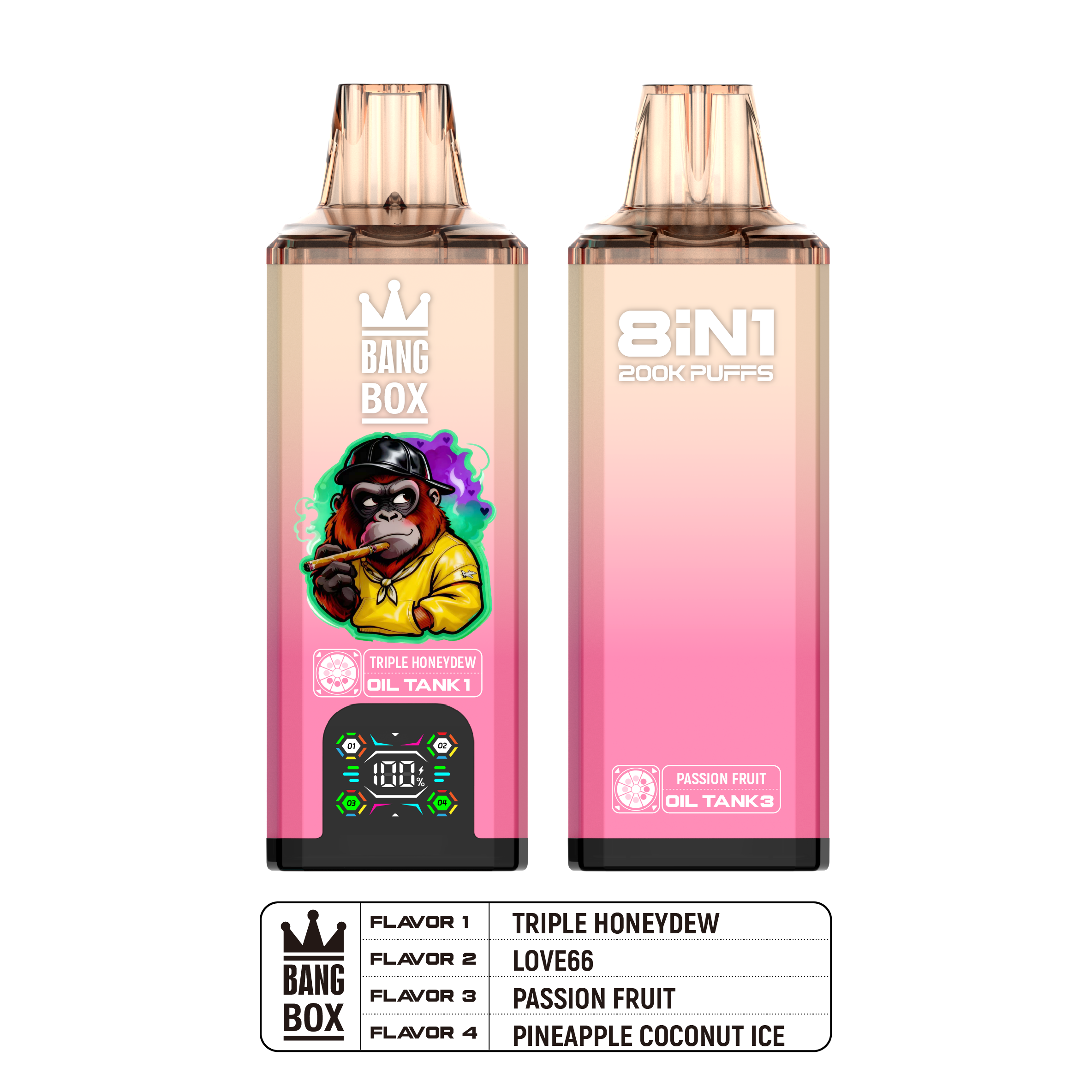 BANGBOX 200000 Puffs 8-in-1 Disposable Vape