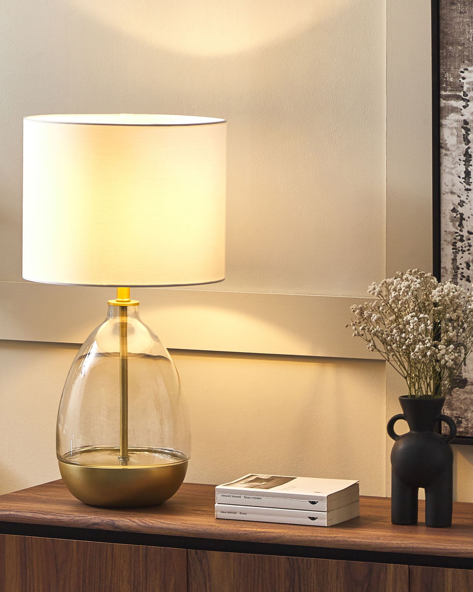Table Lamp OKARI Glass White