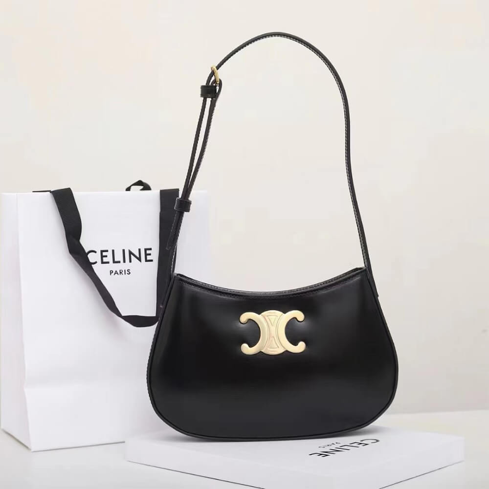 CELINE MEDIUM TILLY BAG in shiny calfskin1:1High-quality replica
