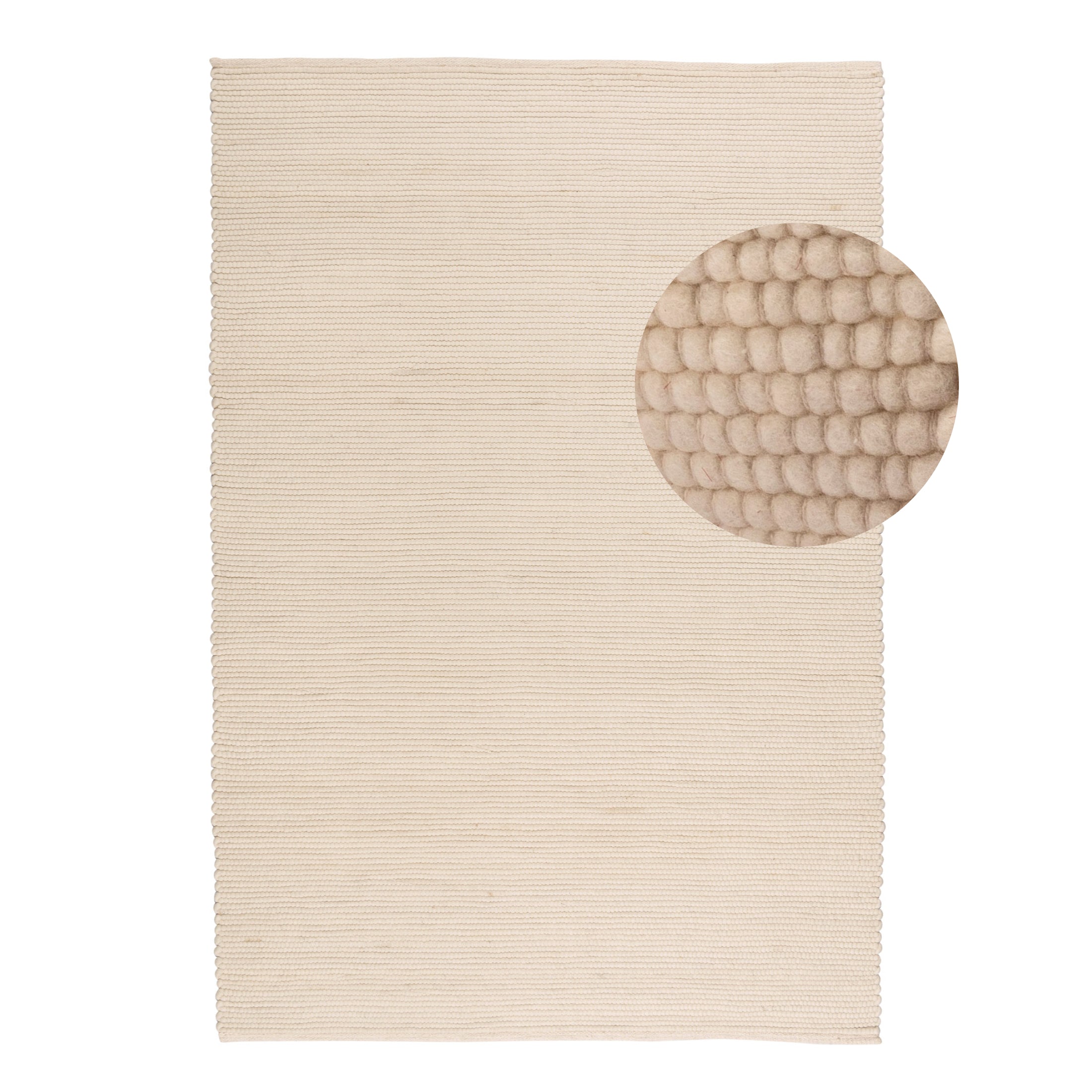 Blokker Dots Wollen Vloerkleed 200 x 300 cm - Crème