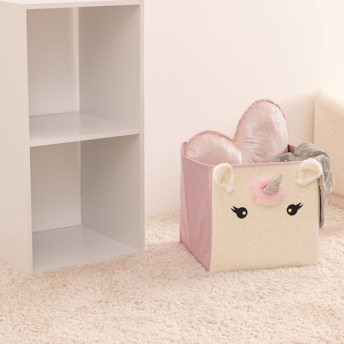 Storage bin "Unicorn" Pink, 29x29 cm