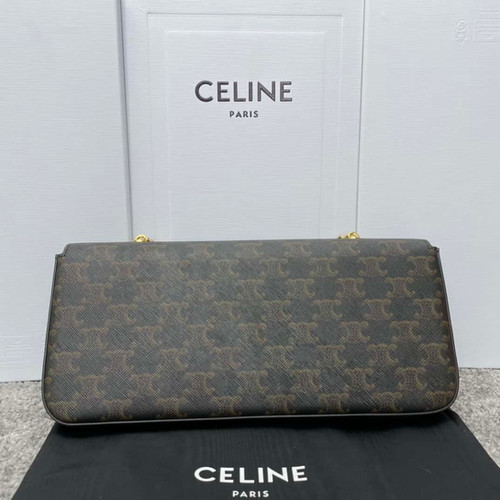 CELINE's new TRIOMPHE logo printed chain bag