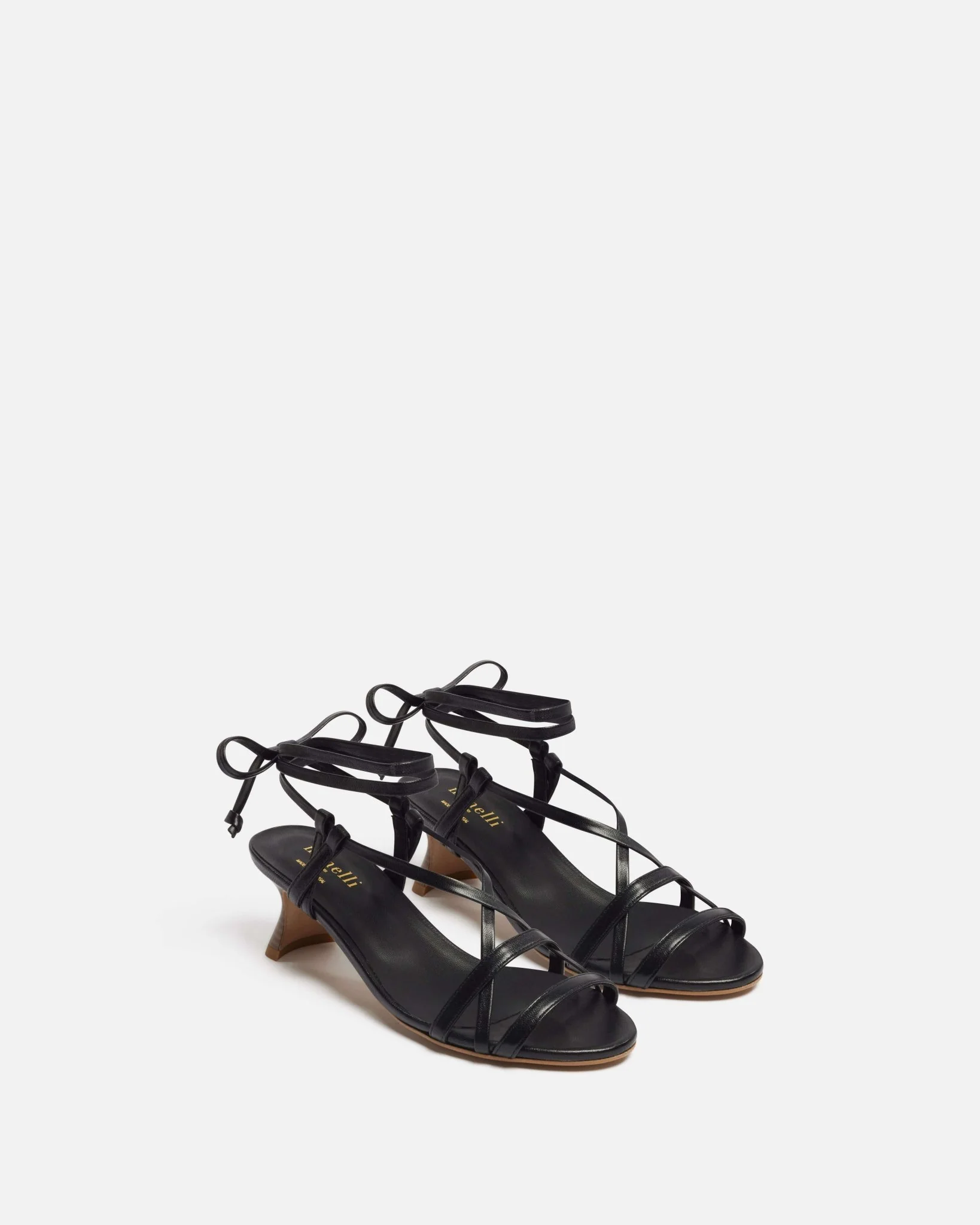 SANDALES FLORENCE - En cuir à talons noir