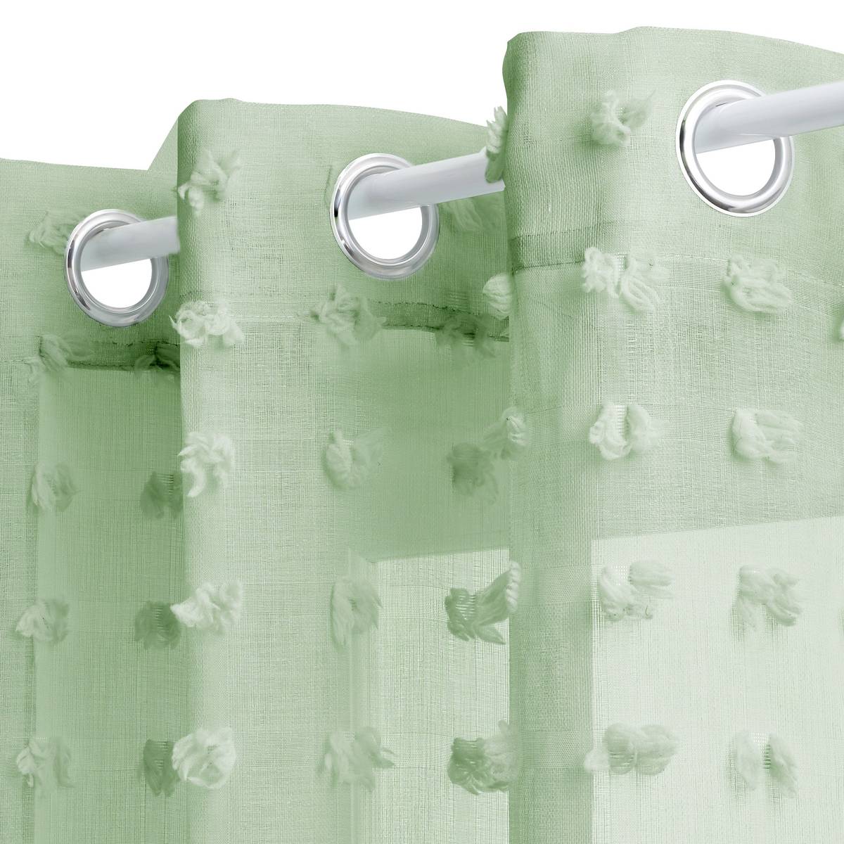 Sheer Curtain "Lily" Celadon Green, 240x140 cm