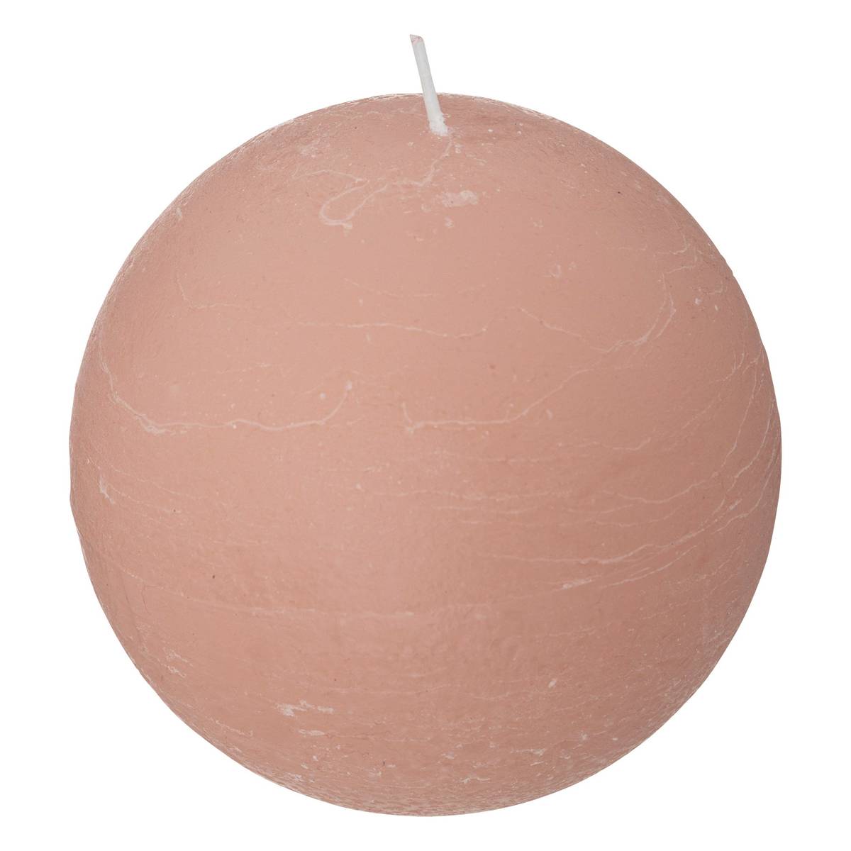 Rustic ball candle Light pink, 445g
