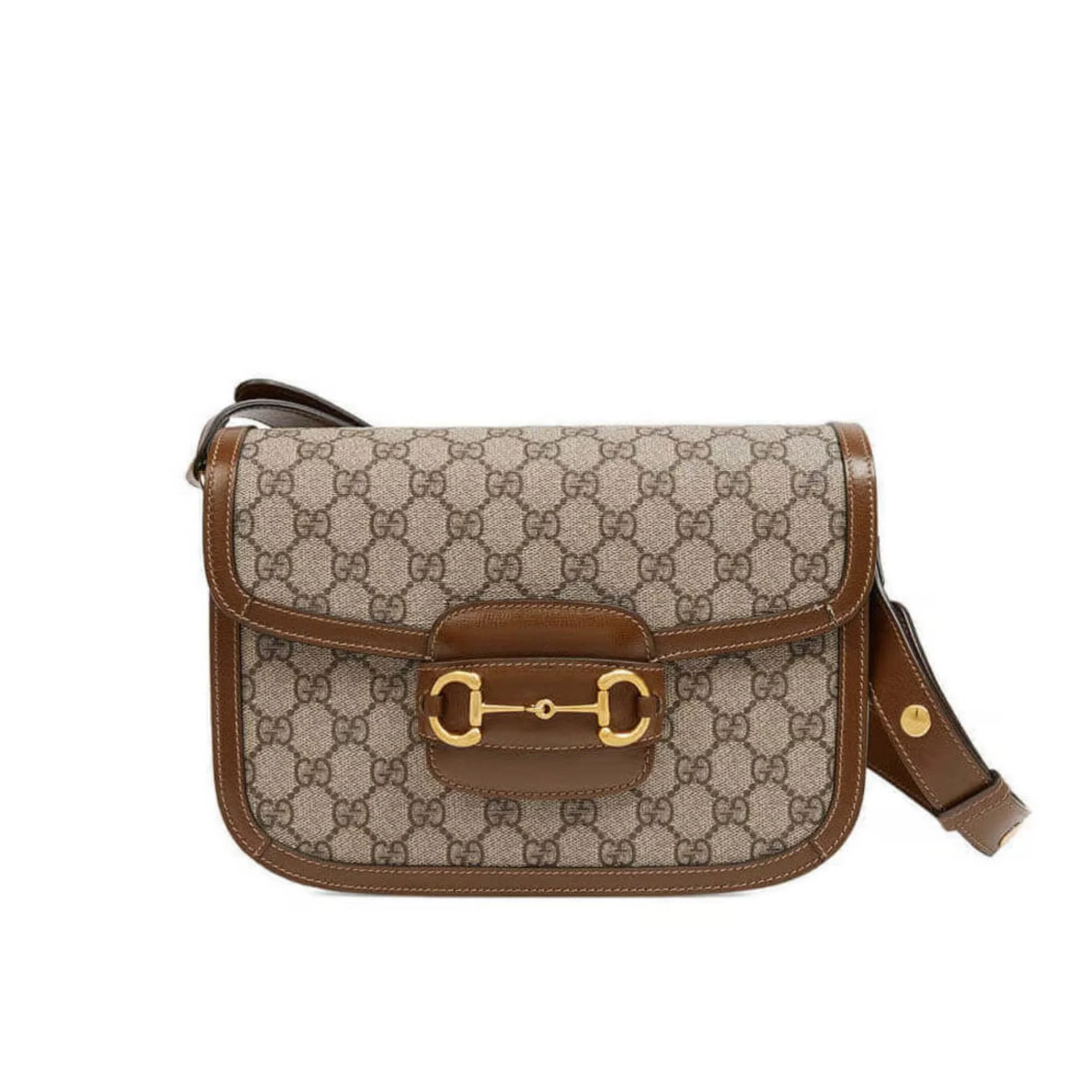 Gucci 1955 Horsebit Brown GG Supreme Canvas Shoulder Bag 25cm1:1High-quality replica