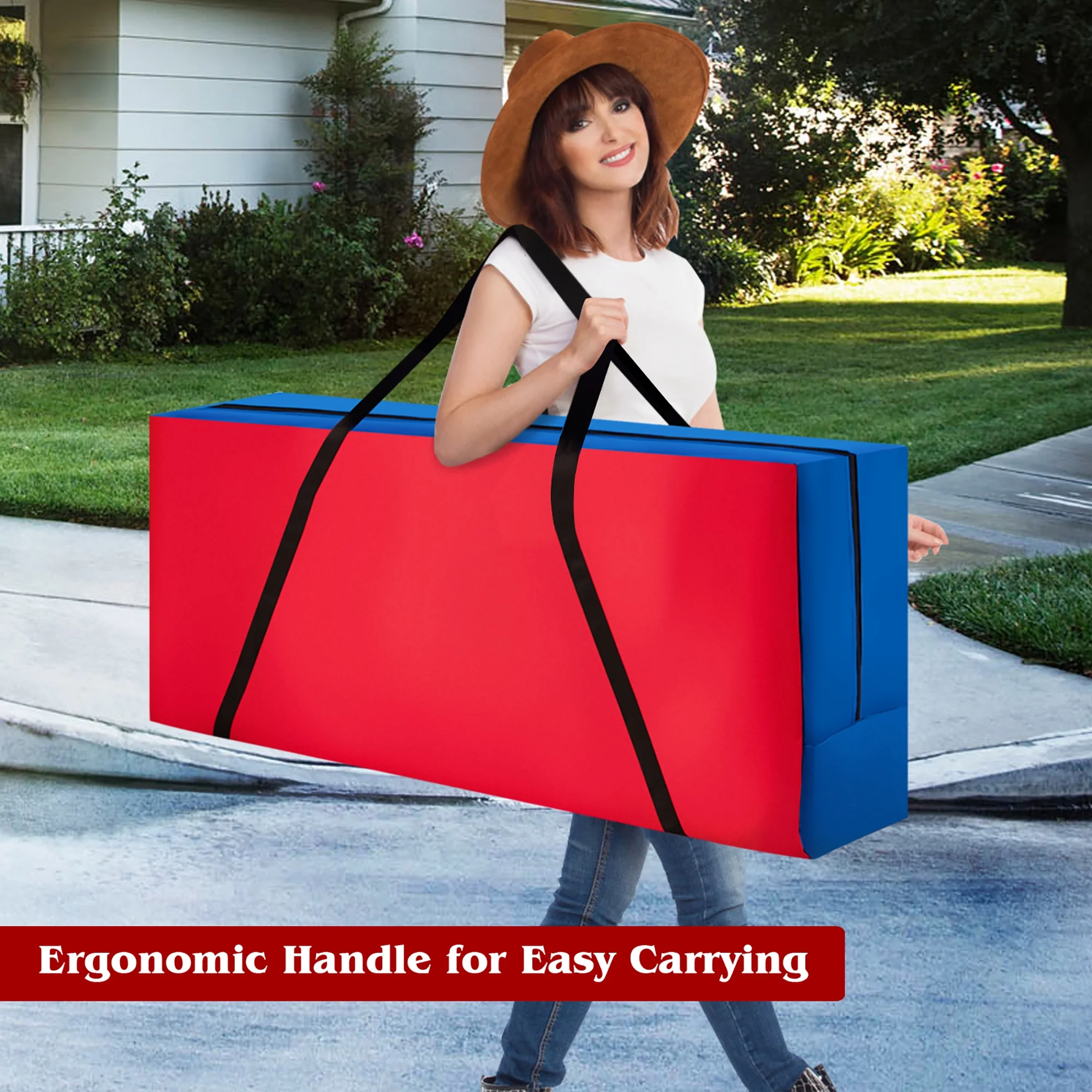 Costway Giant 4 in A Row Jumbo 4-to-Score Game Set W/Storage Carrying Bag for Kids Adult - Image 40