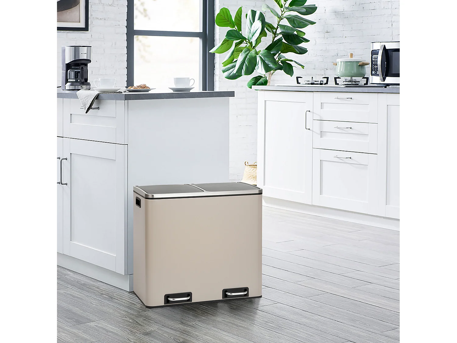 SVITA TM2X24 poubelle 48l taupe