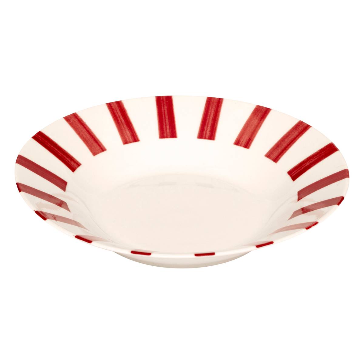 Set of 6 deep plates "Cheri" Porcelain, D.20.2 cm, Red