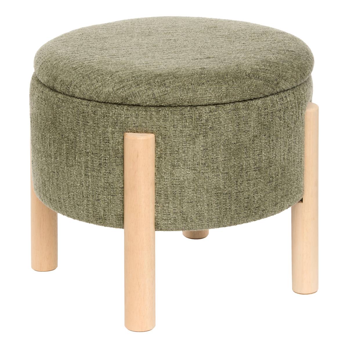 Stool chest "Elki" Khaki Green, H.45.5 cm
