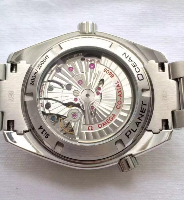 Replica Omega Planet Ocean SS GMT Black Dial Orange Markers SS Bracelet A8605 - Top club