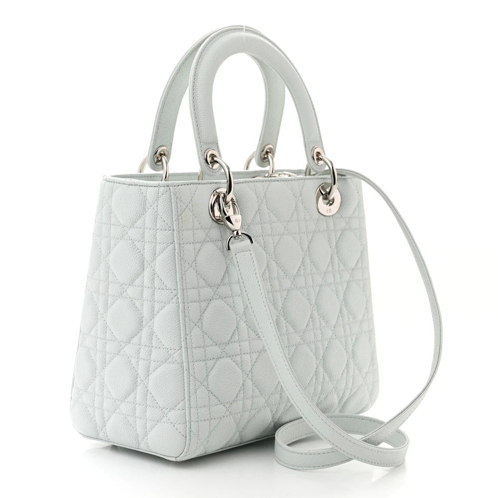 White Grained Lady Dior Replica Handbags – Stunning Details1:1High-quality replica
