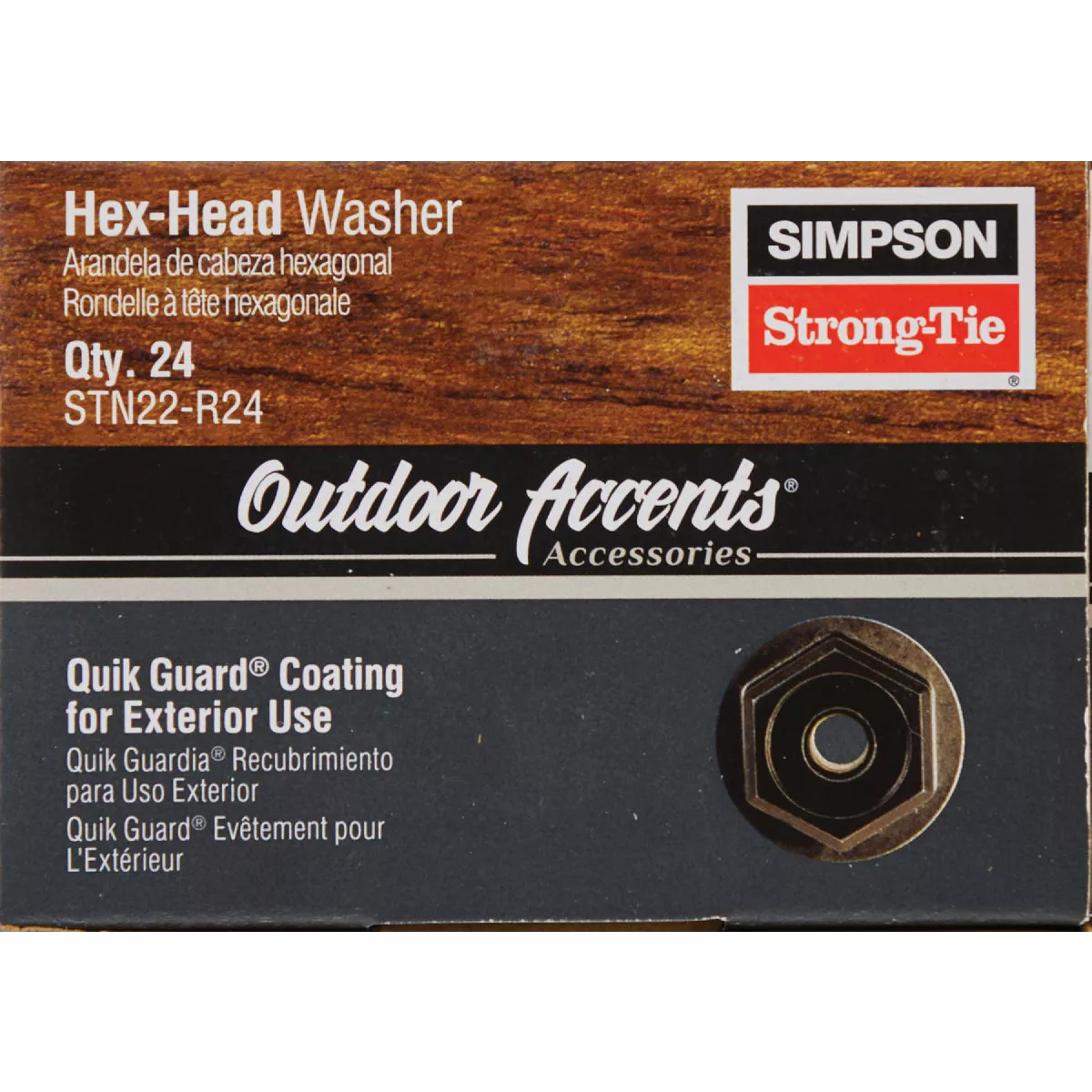 Simpson Strong-Tie Outdoor Accents Black Hex-Head Washer (24-Count)