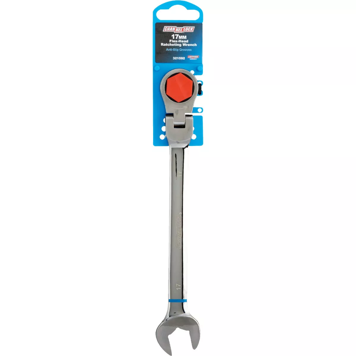 Channellock Metric 17 mm 12-Point Ratcheting Flex-Head Wrench