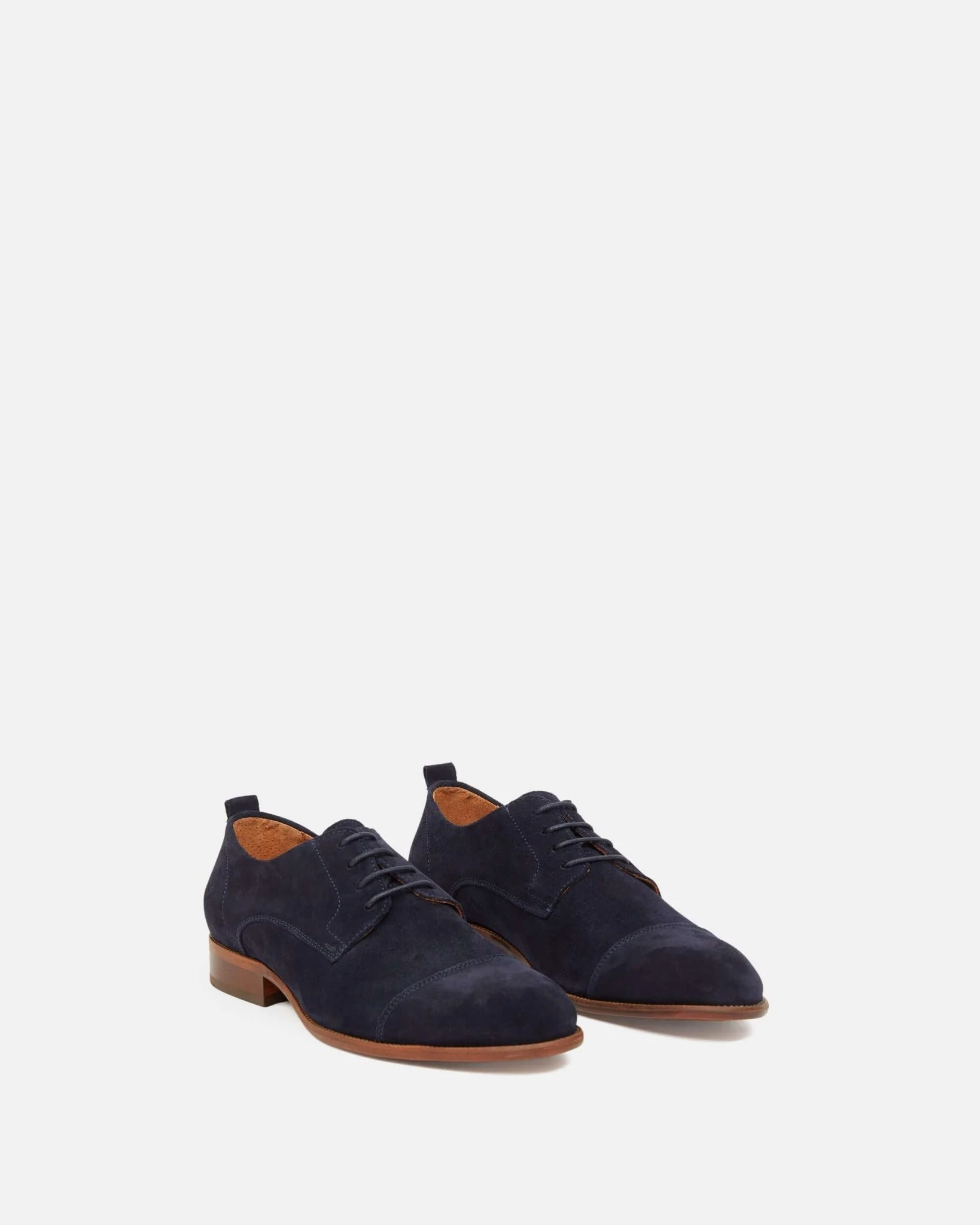 DERBIES KAMIL - En cuir velours marine