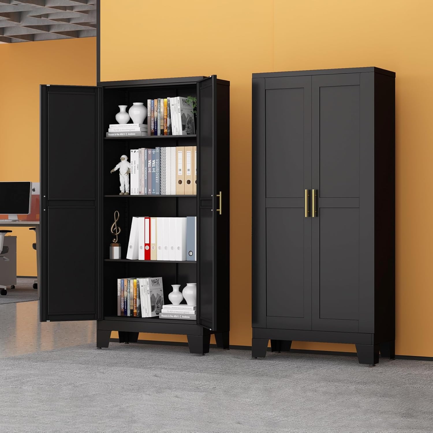 Black Metal Storage Cabinet, 61