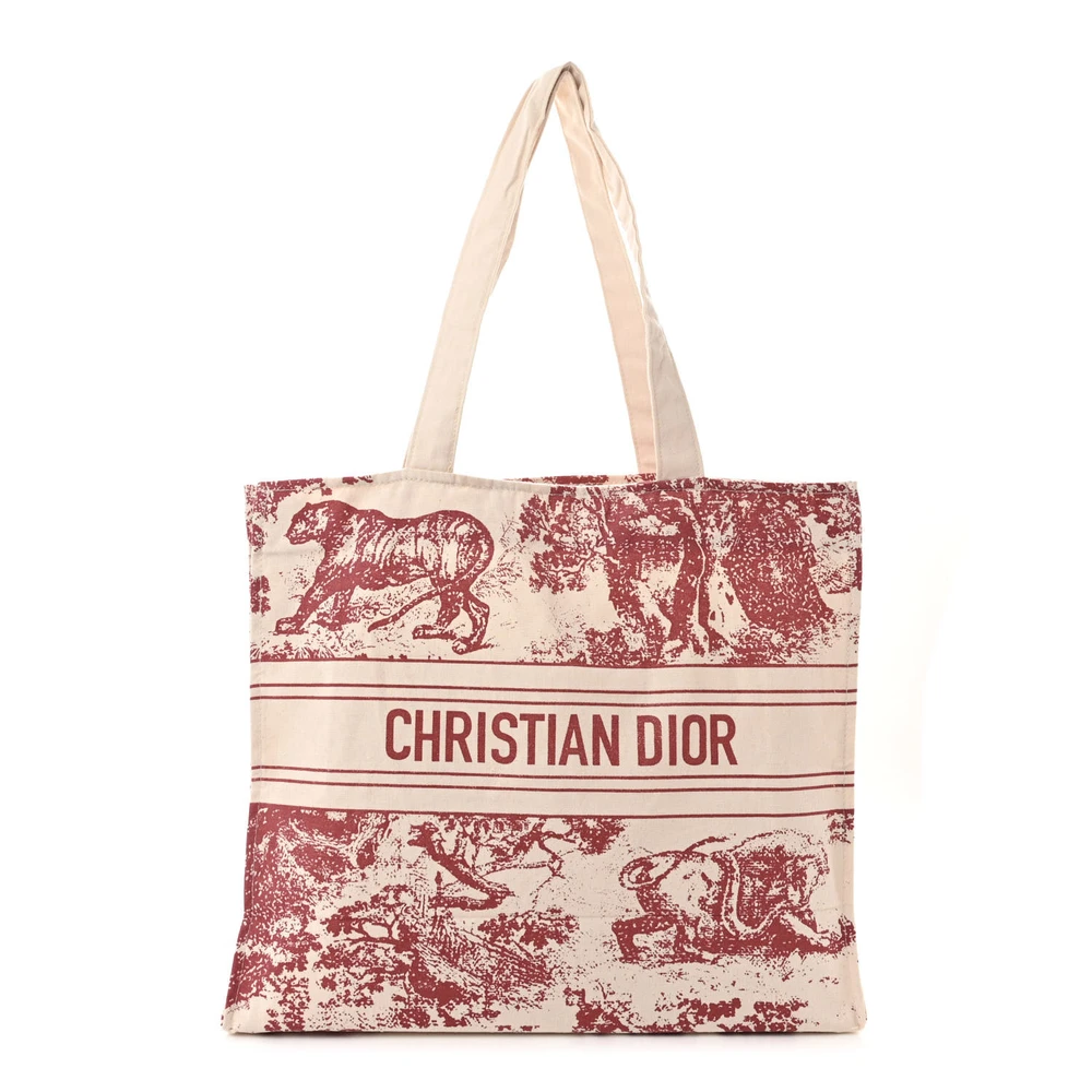 Dior Red Straw Medium Dioriviera Tote Superfake