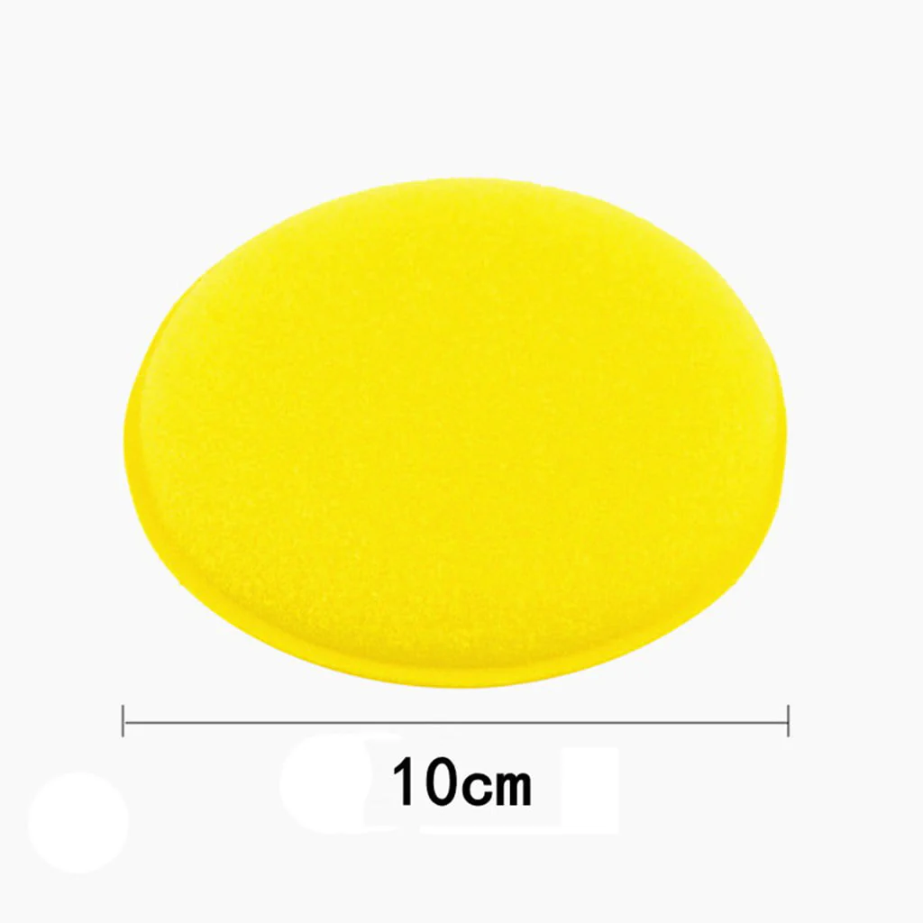 FAFWYP 12 Pcs Yellow Car Wax Foam Applicator - Car Detailing Tool for Waxing Kit Glaze Sealant Liquid Paste | Paint & Auto Part Accessories | Car Wash Kit Household Cleaning Supplies