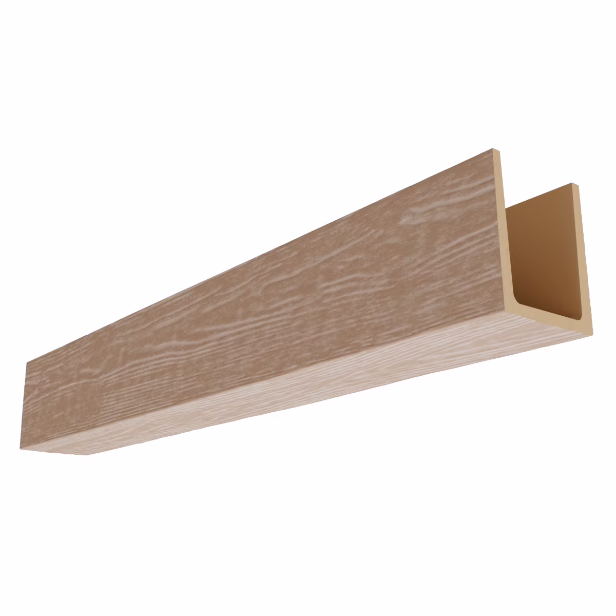 Ekena Millwork 3 1/2"W x 3 1/2"H x 120"L 3-Sided (U-Beam) Mena HeritageTimber Faux Wood Ceiling Beam, Kona Brown - Image 9