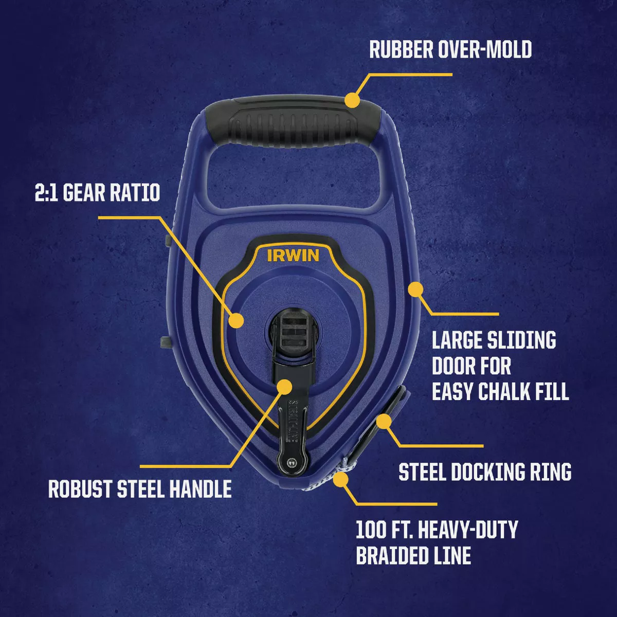 Irwin STRAIT-LINE LayoutPro XL 100 Ft. Chalk Line Reel