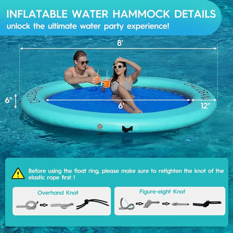 Inflatable Floating Ring Hammock And River Tube - 6-Circle, 8-Circle, 10-Circle Or 3-6-Circle - Image 7 Inflatable Floating Ring Hammock And River Tube - 6-Circle, 8-Circle, 10-Circle Or 3-6-Circle - Image 7