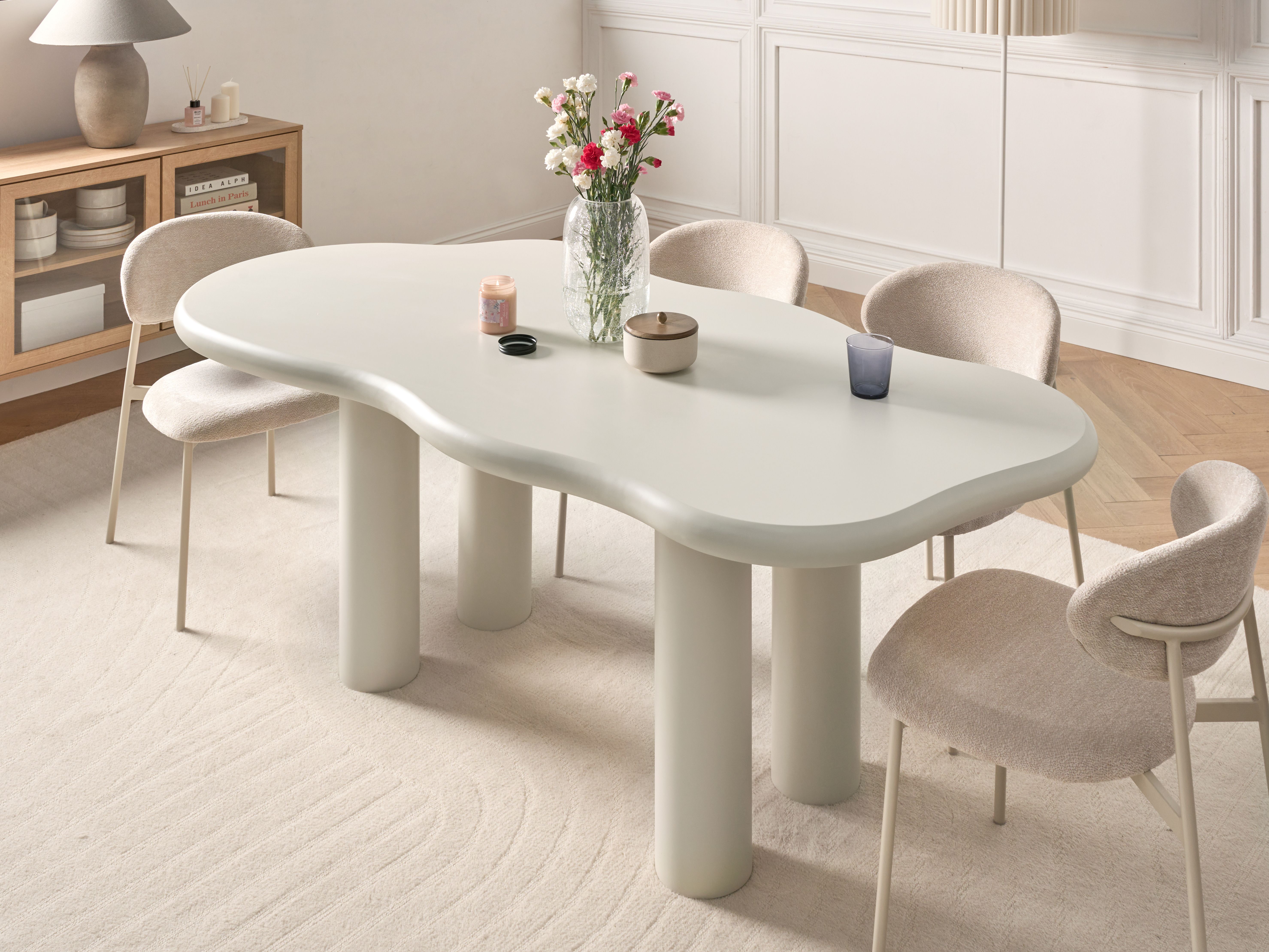 Dining Table ONDLE Off-White 188 cm 94 cm