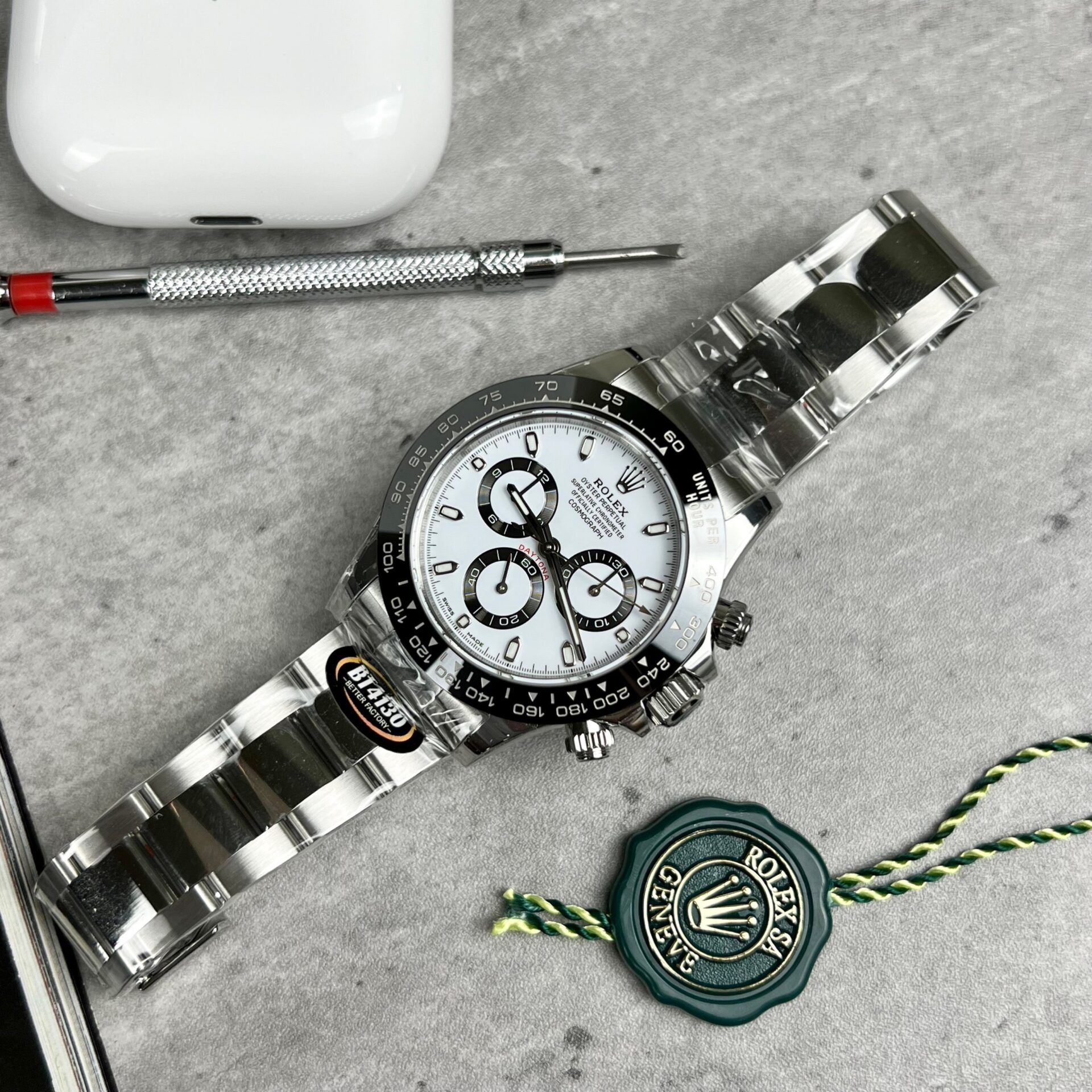 Rolex Cosmograph Daytona 116500LN Replica Watch White Dial BT Factory 40mm - Elite Watch Atelier