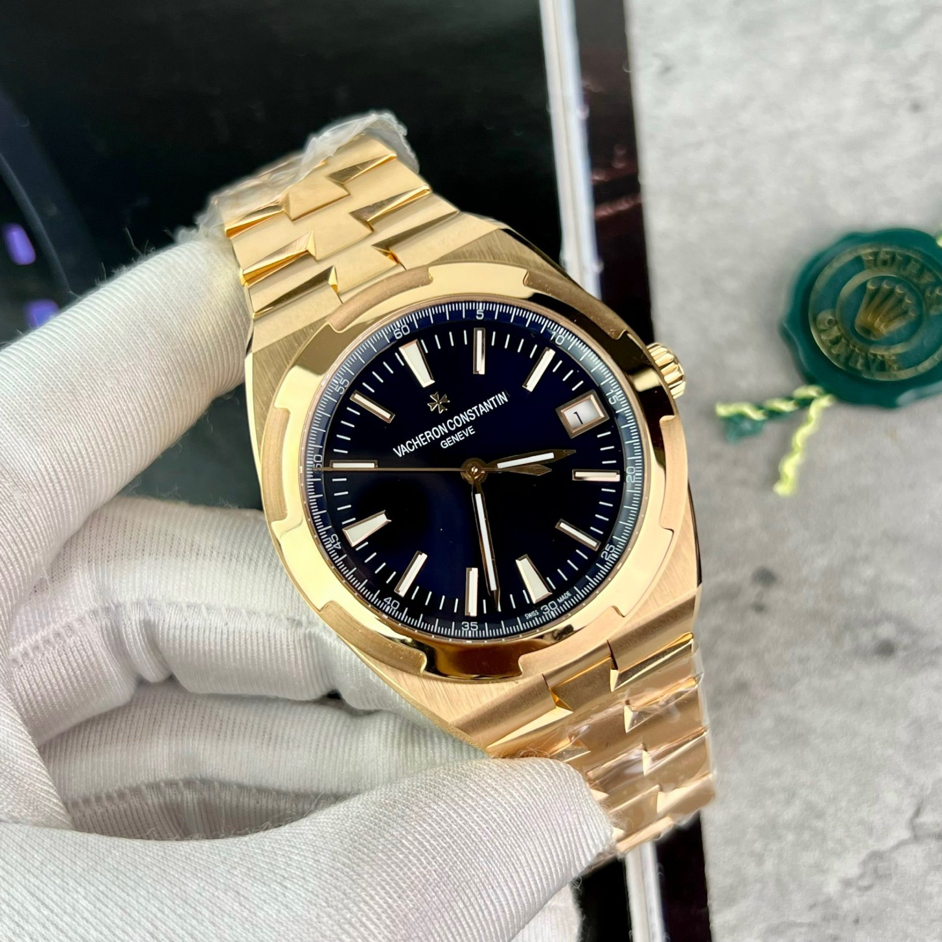 Vacheron Constantin Replica 1:1 Watch Overseas 4500V Blue Dial PPF Factory 41mm - Elite Watch Atelier