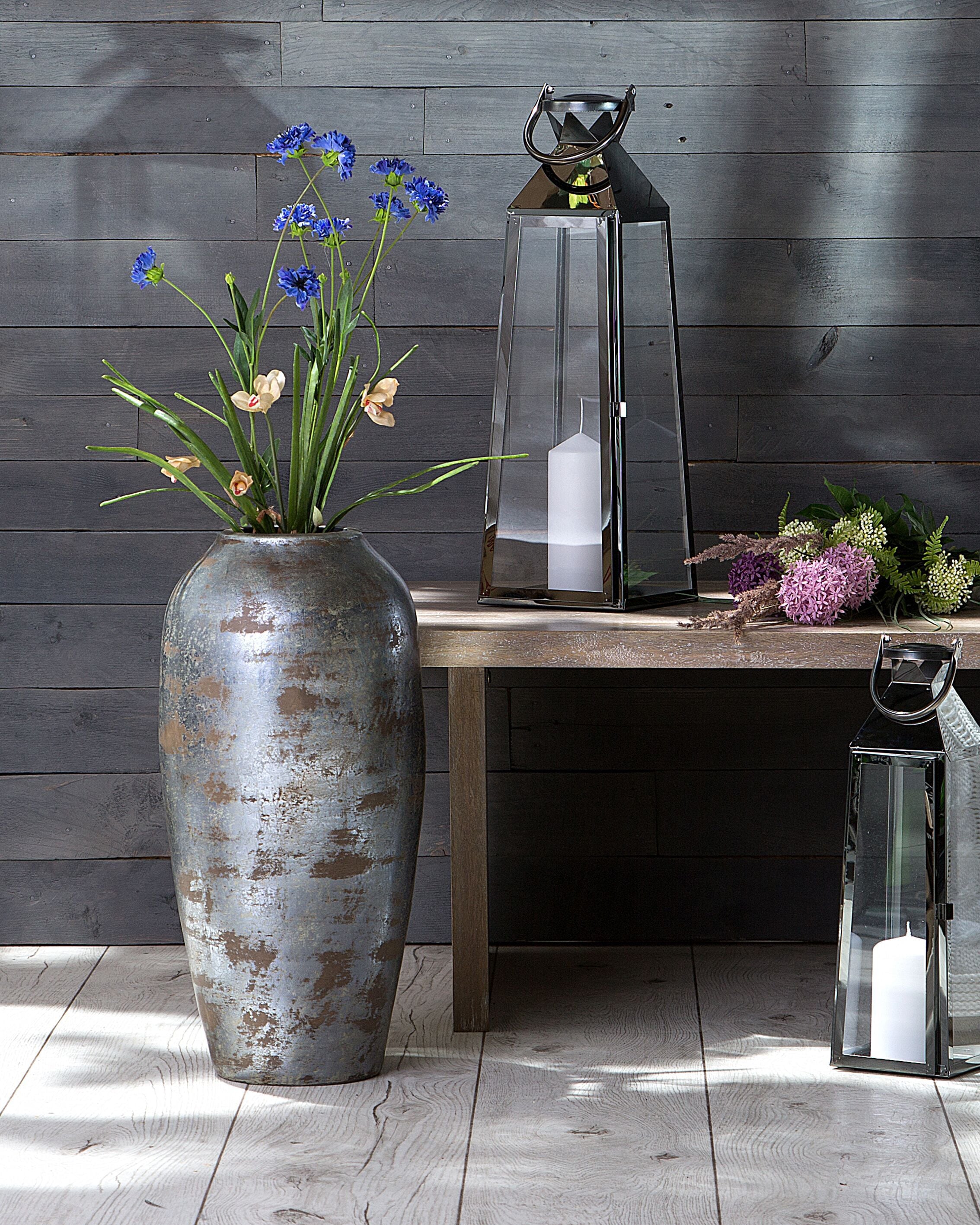 Decorative Vase LORCA Ceramic 48 cm Dark Grey
