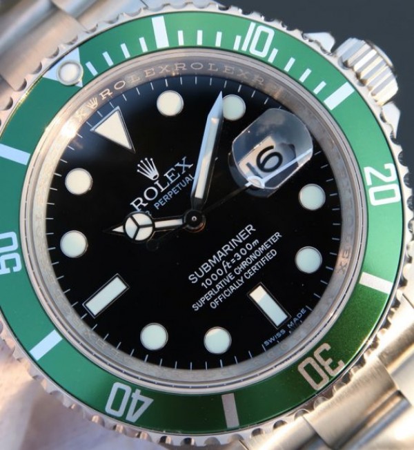 Replica Rolex Submariner 16610 LV Green Metal Bezel Noob  SS Bracelet A2836 - Top club