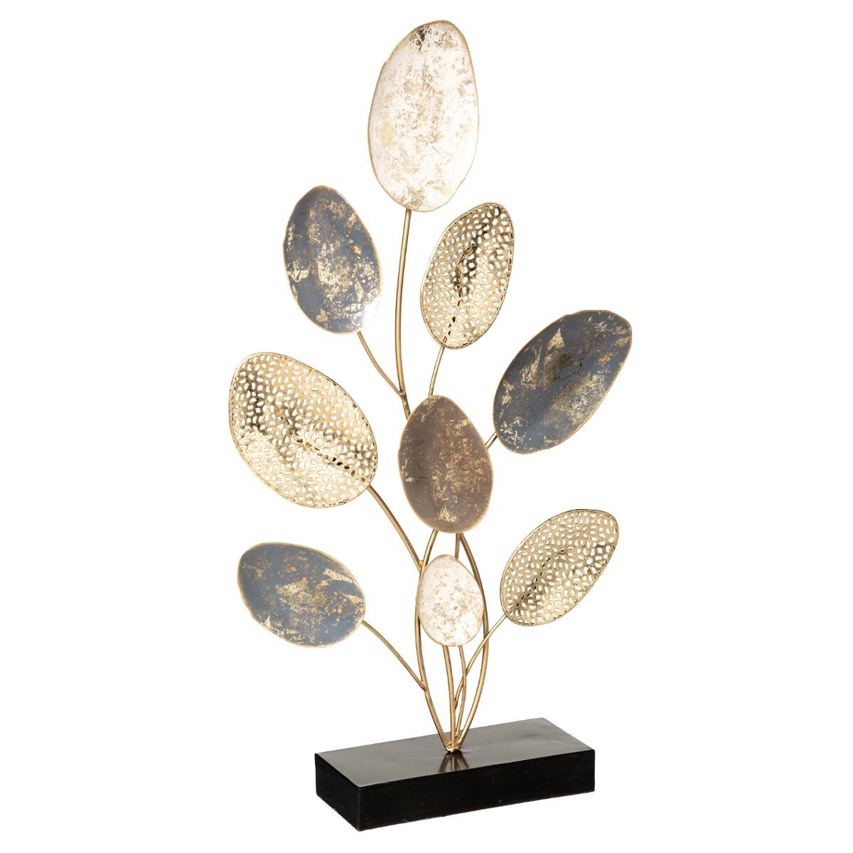 Decorative object "Leaves" Gilded metal, H.53 cm