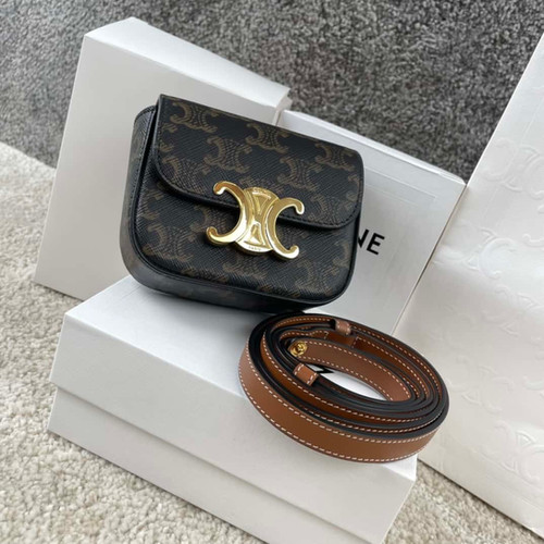 CELINE Mini Triomphe TRIOMRHE Iconic Printed Handbag