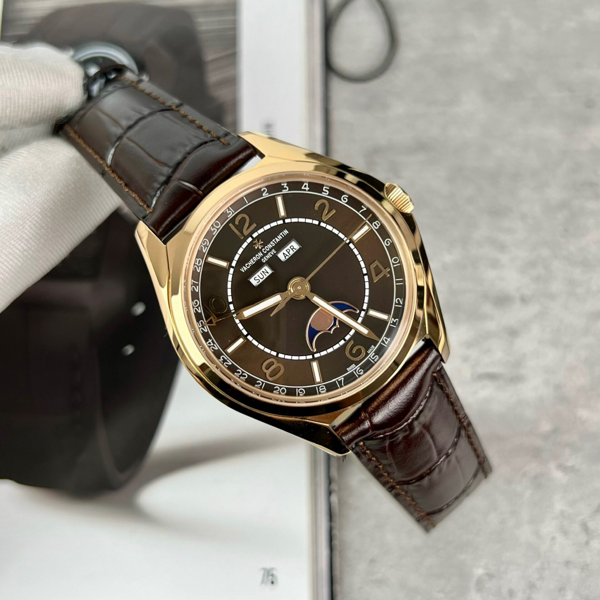 Vacheron Constantin 4000E Replica Watch Chocolate Dial ZF Factory 40mm - Elite Watch Atelier