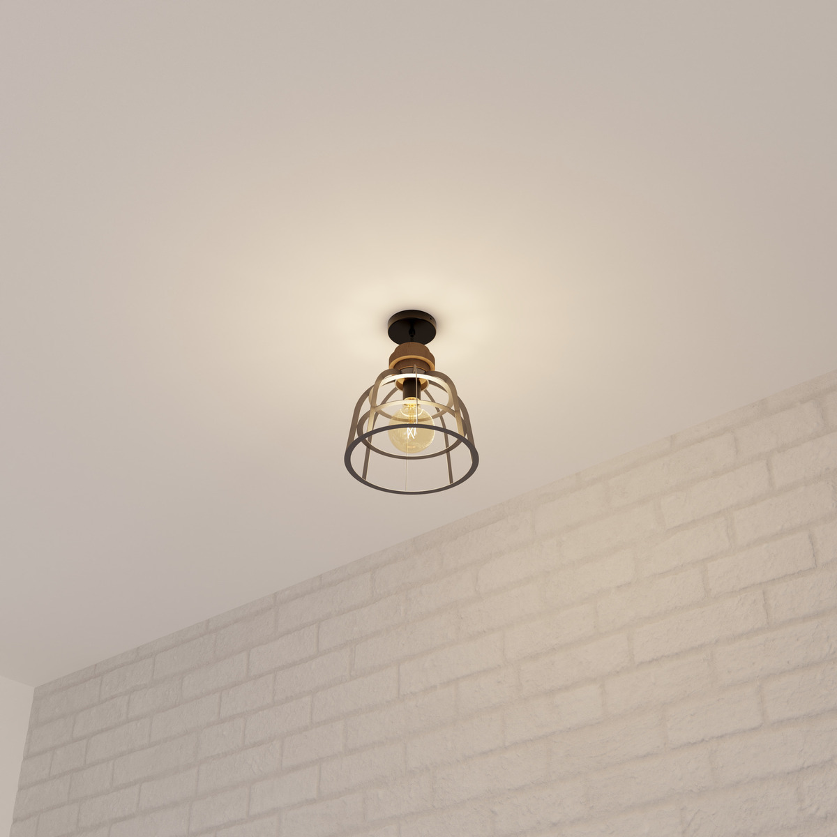 Suspension lamp "Berry" Grey metal, D.25 cm