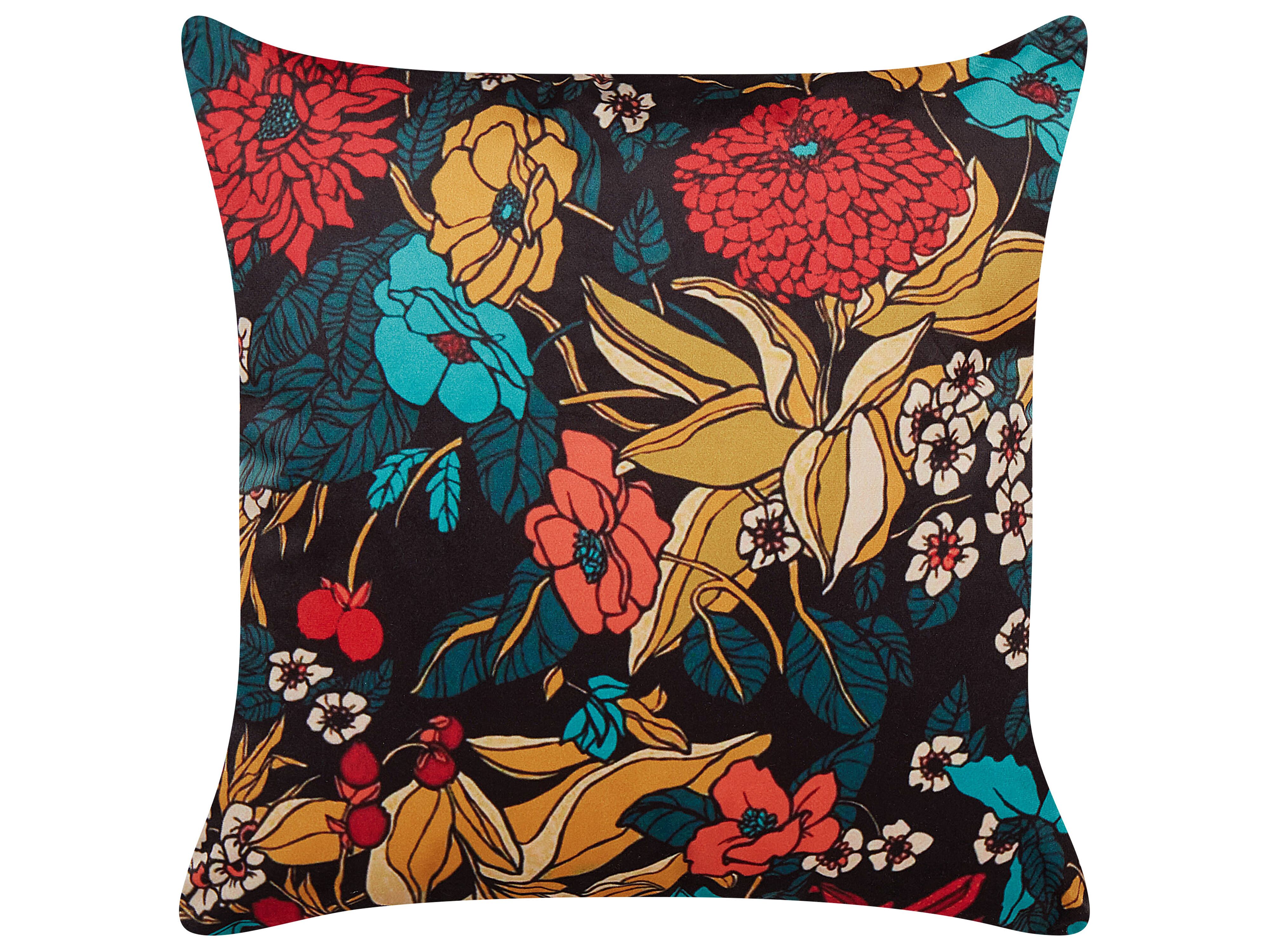 Throw Cushion PROTEA Velvet 45 x 45 cm Multicolour Floral Pattern
