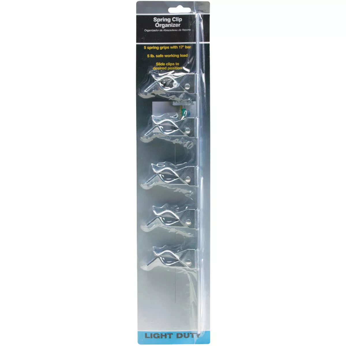 Rust-Resistant Zinc 5-Spring Clip Organizer